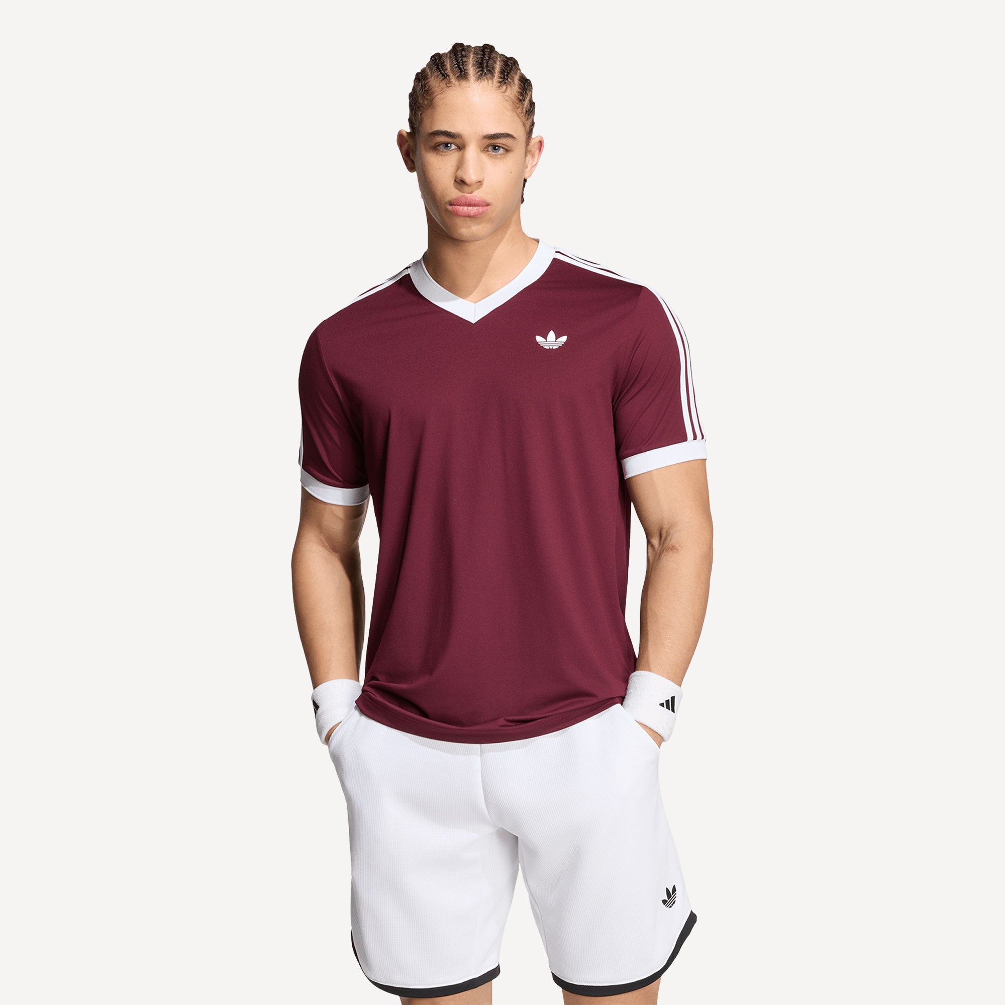 adidas Classics Men's Tennis Shirt - Red (1)
