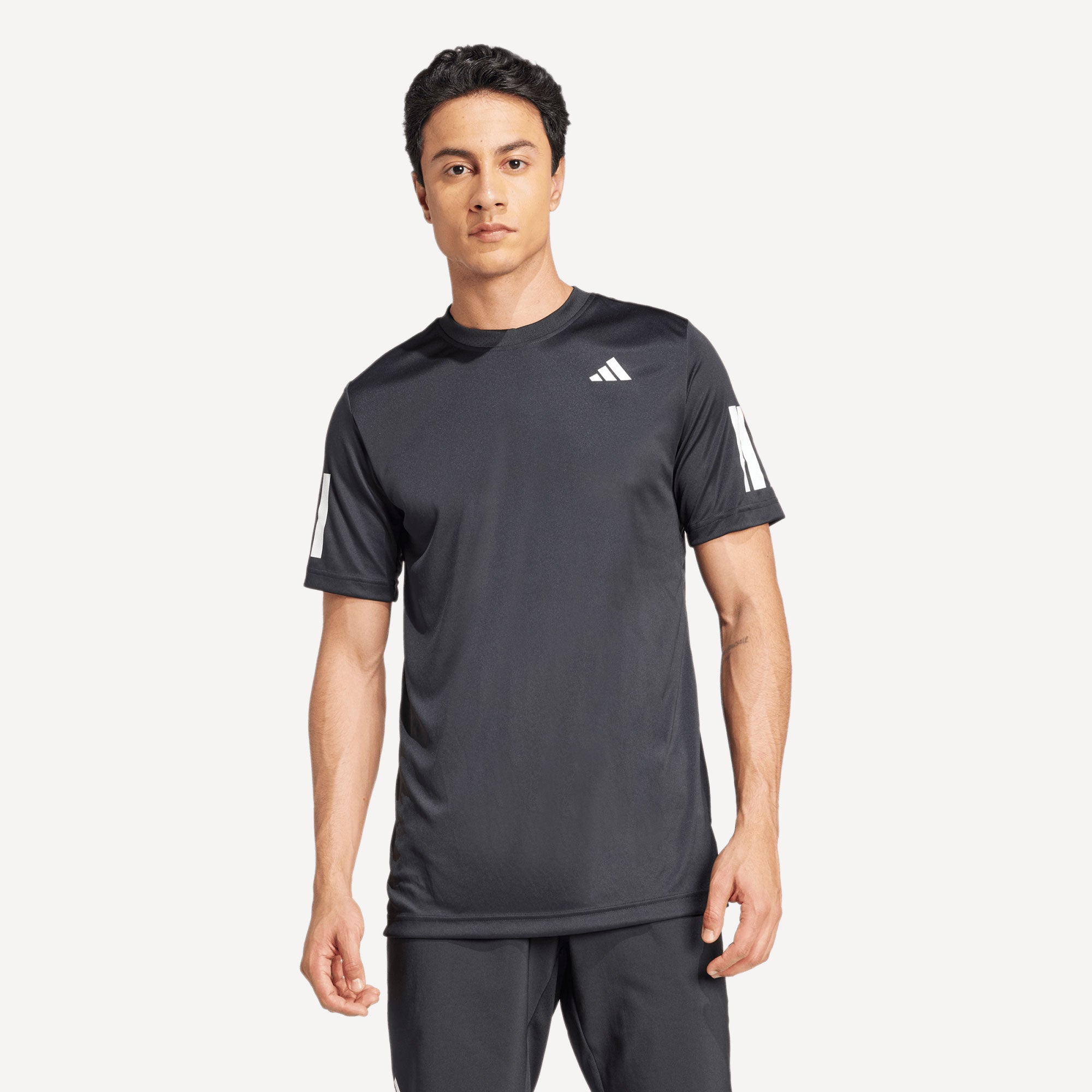 adidas Club Men's 3-Stripes Tennis Shirt - Black (1)