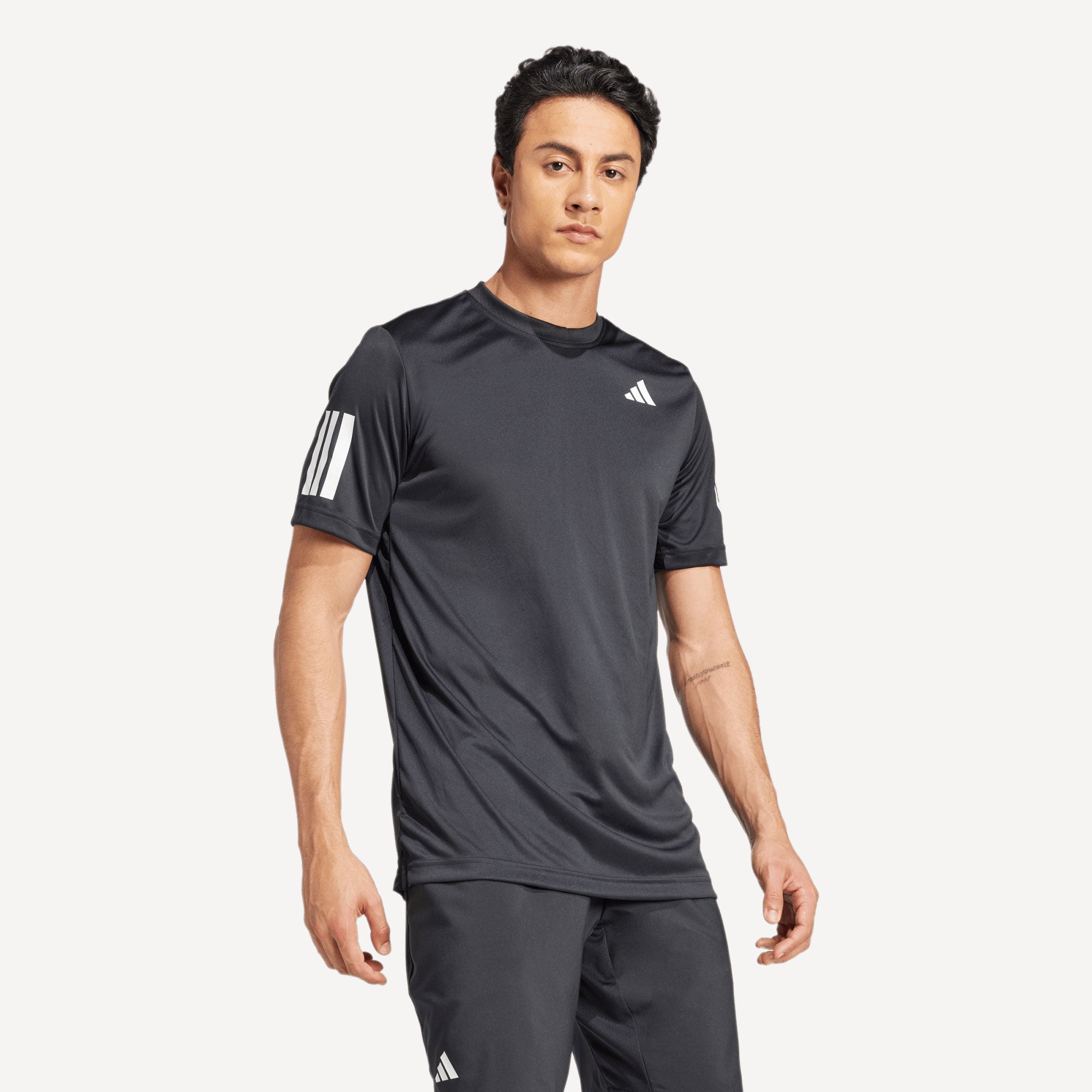 adidas Club Men's 3-Stripes Tennis Shirt - Black (3)
