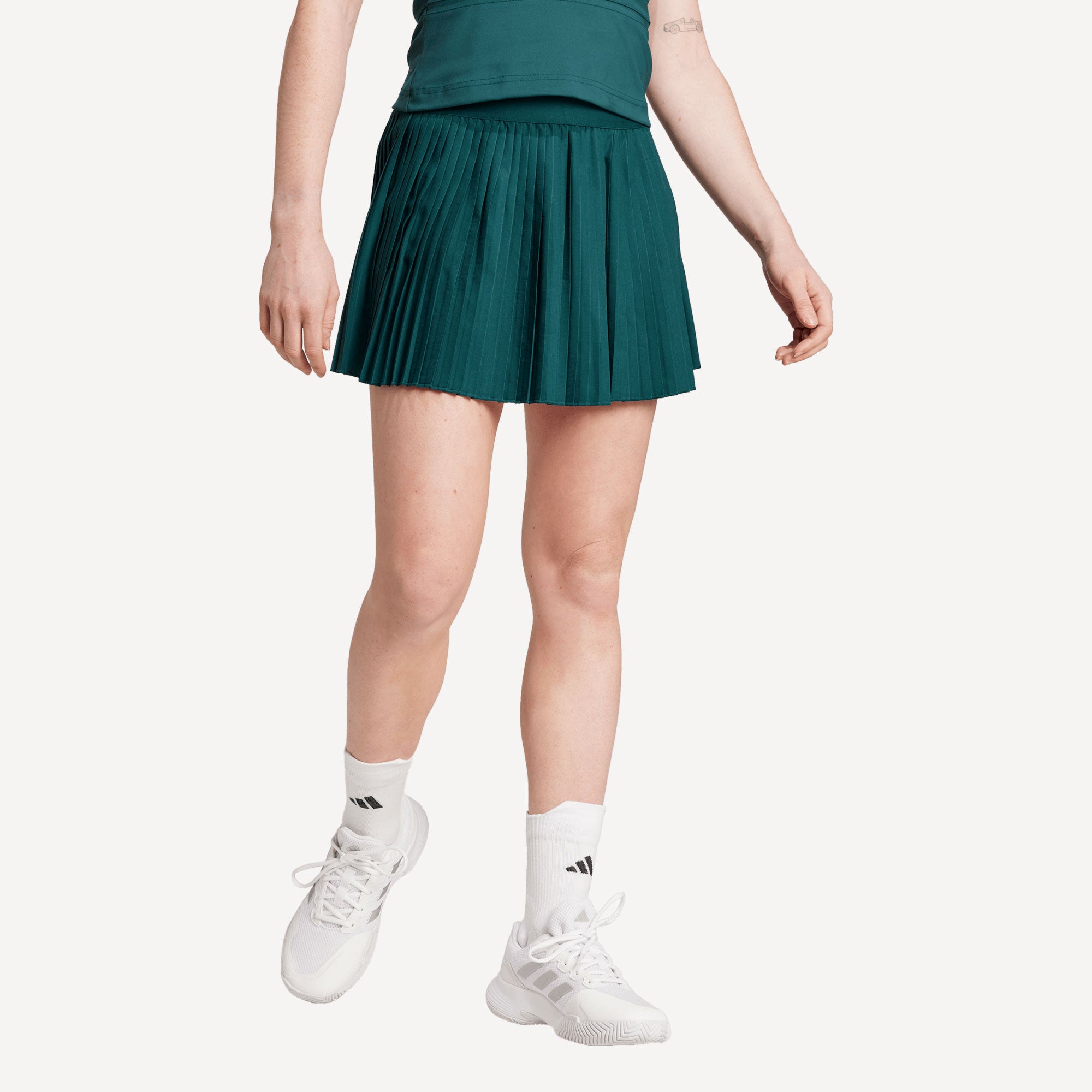 adidas Club Women's Pleated Tennis Skirt - Green (1)