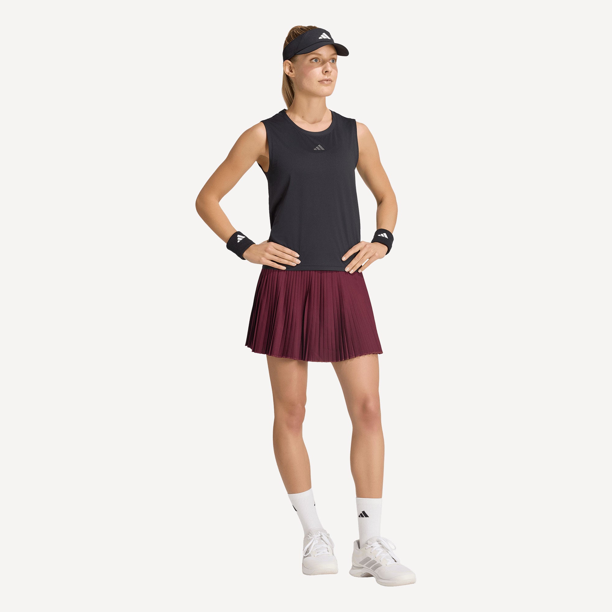 adidas Club Women's Pleated Tennis Skirt - Red (3)
