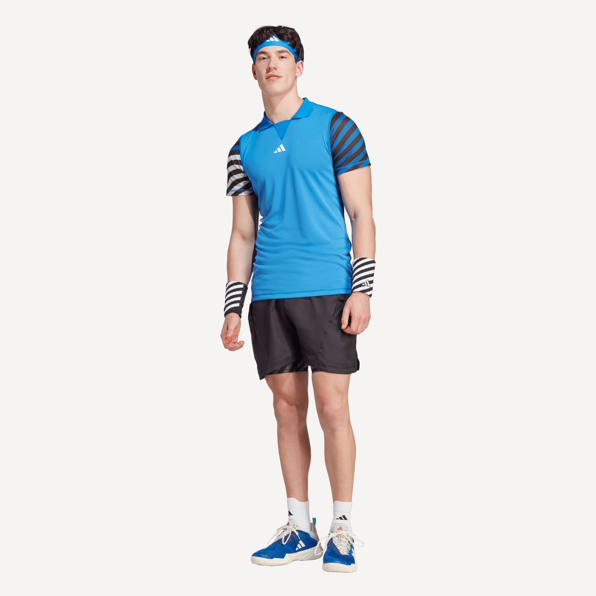 adidas Freelift New York Pro Men's Tennis Polo Blue (4)