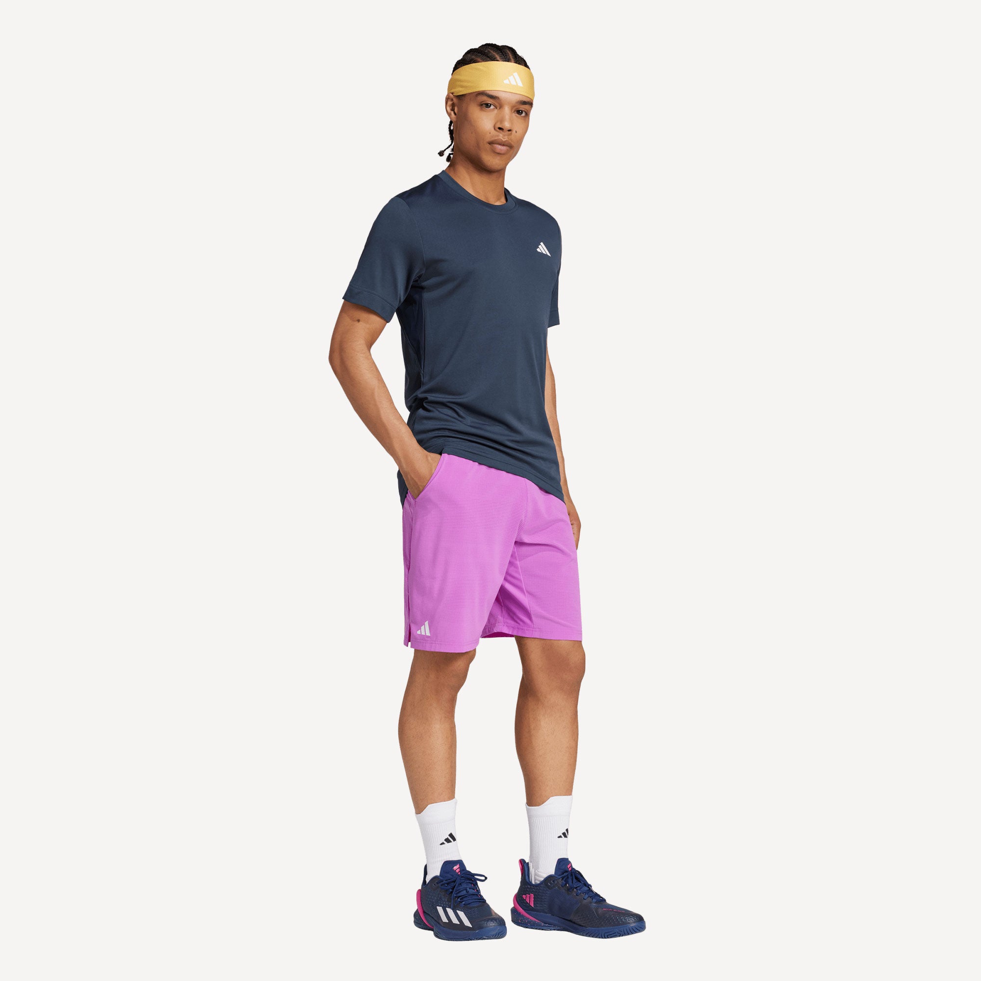 adidas Gameset Men's Ergo 7-Inch Tennis Shorts - Purple (3)