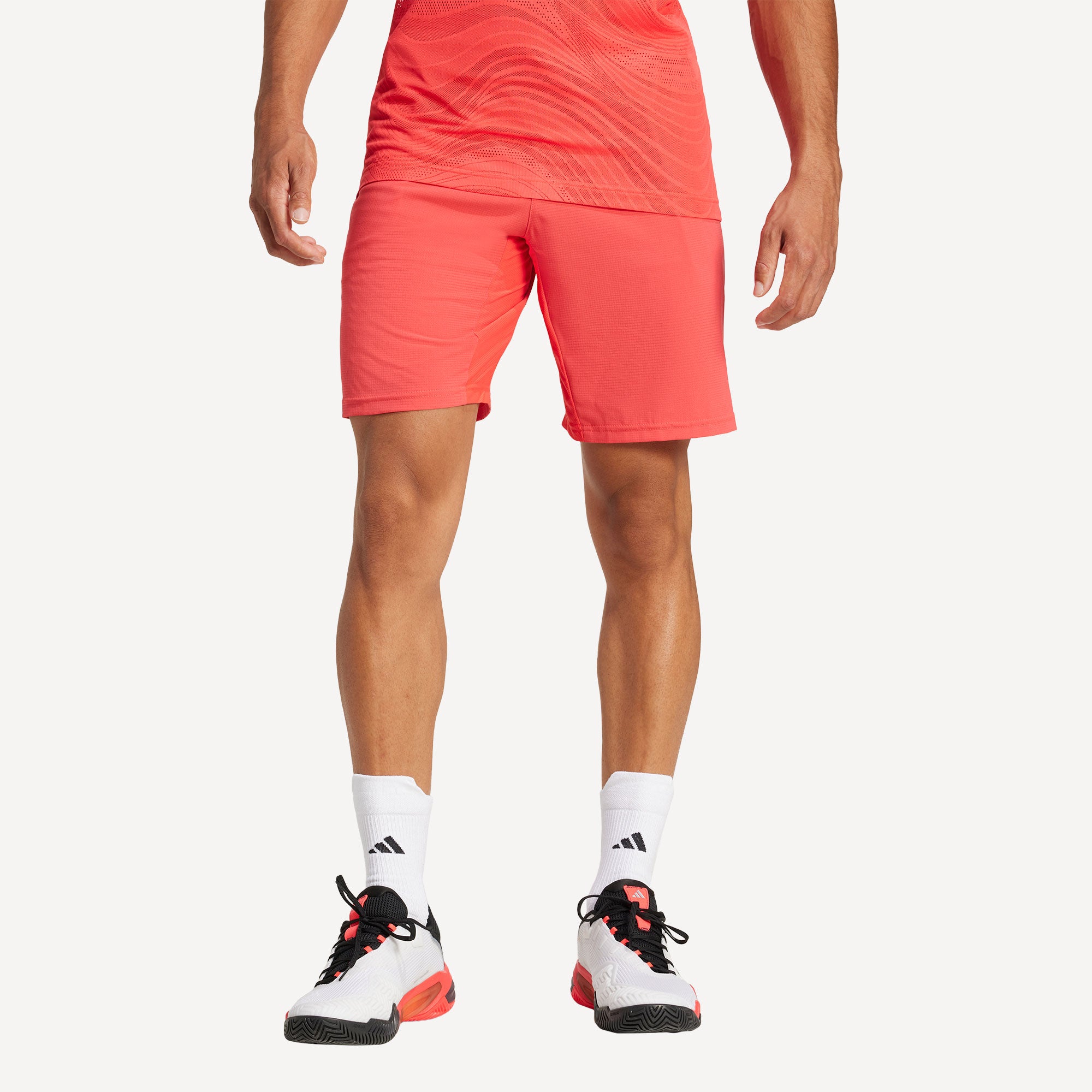 adidas Gameset Men's Ergo 7-Inch Tennis Shorts - Red (1)