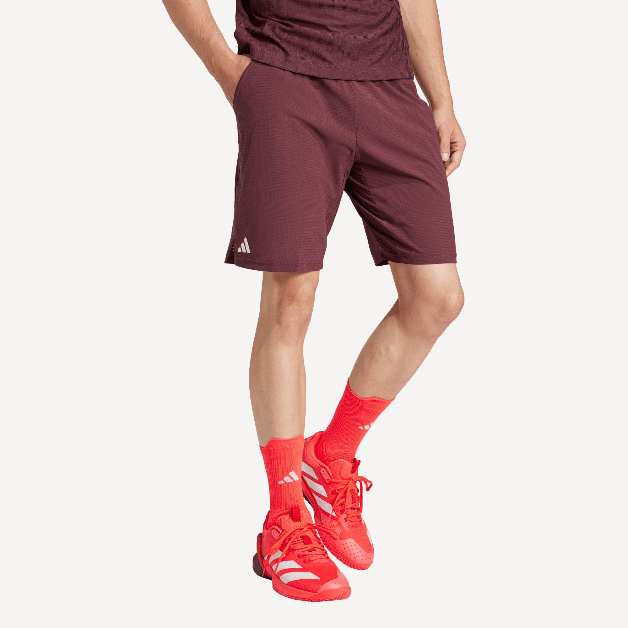 adidas Gameset Men's Ergo 7-Inch Tennis Shorts - Red (3)