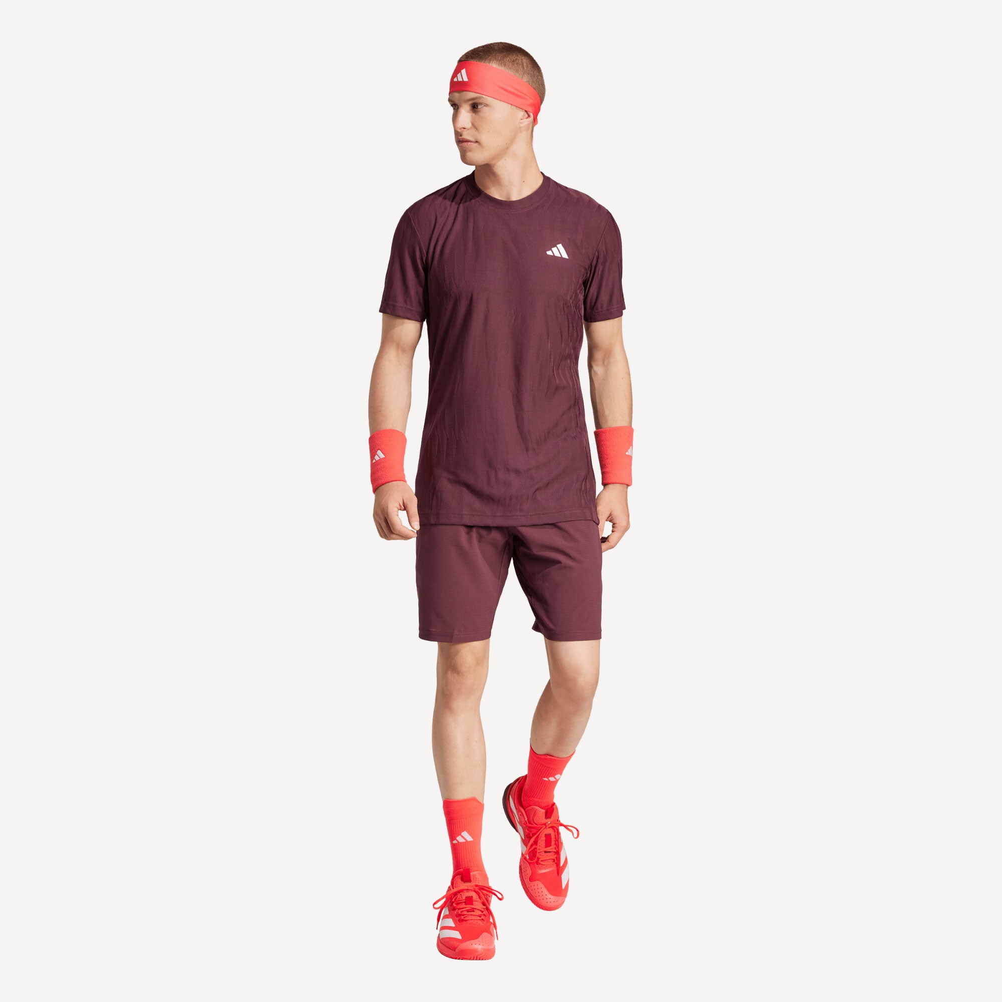 adidas Gameset Men's Ergo 7-Inch Tennis Shorts - Red (4)