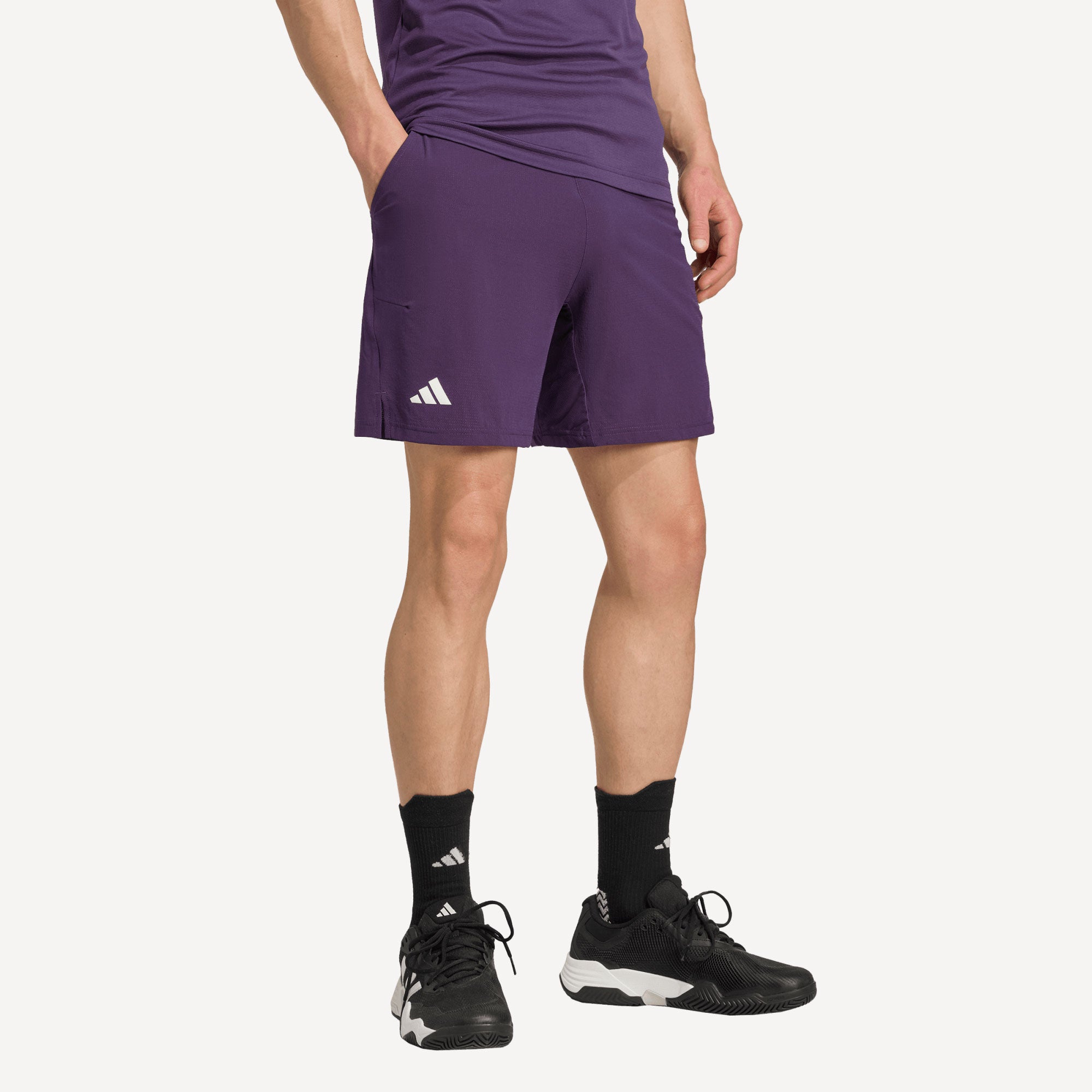 adidas Gameset Men's Ergo 7-Inch Tennis Shorts - Purple (3)
