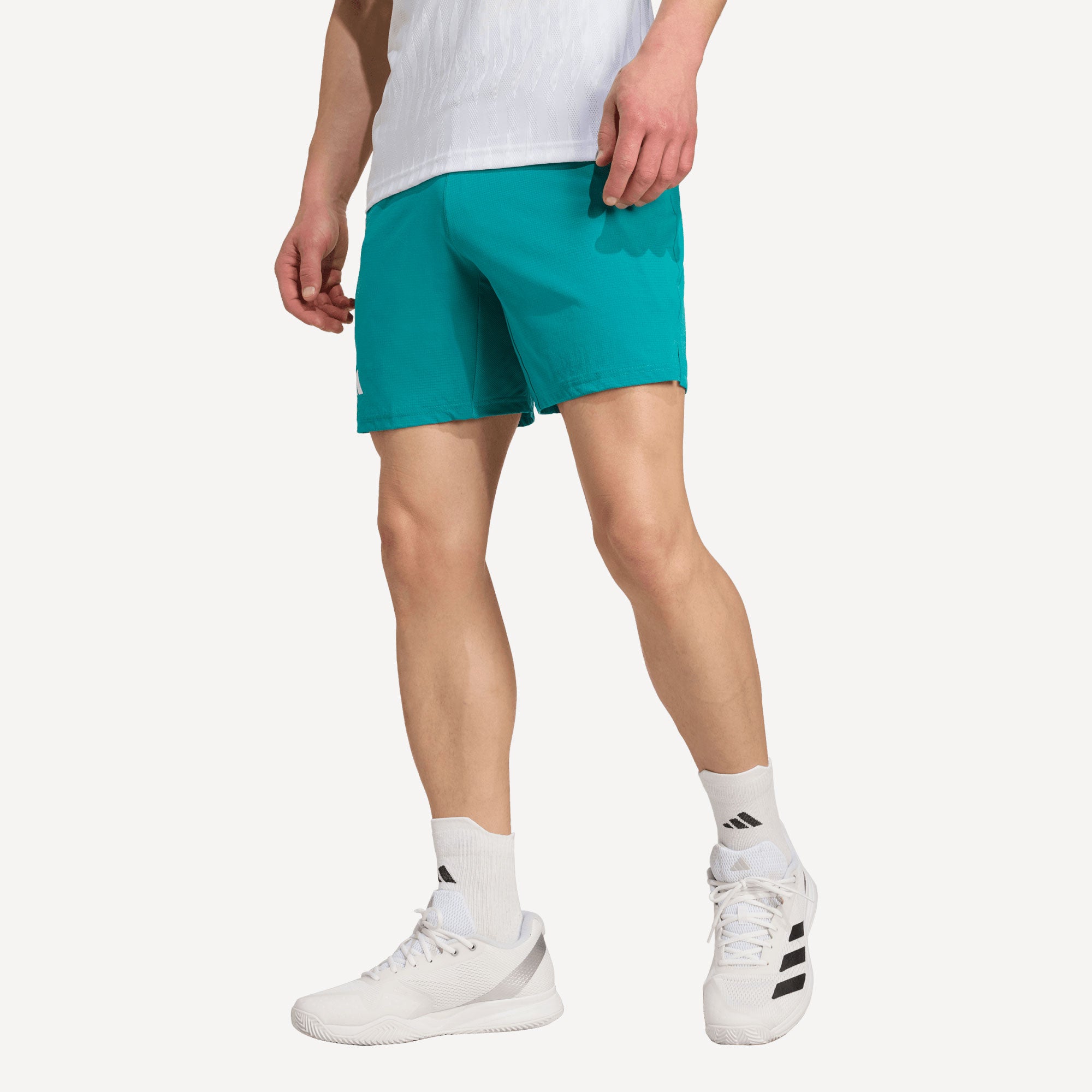 adidas Gameset Men's Ergo 7-Inch Tennis Shorts - Green (1)