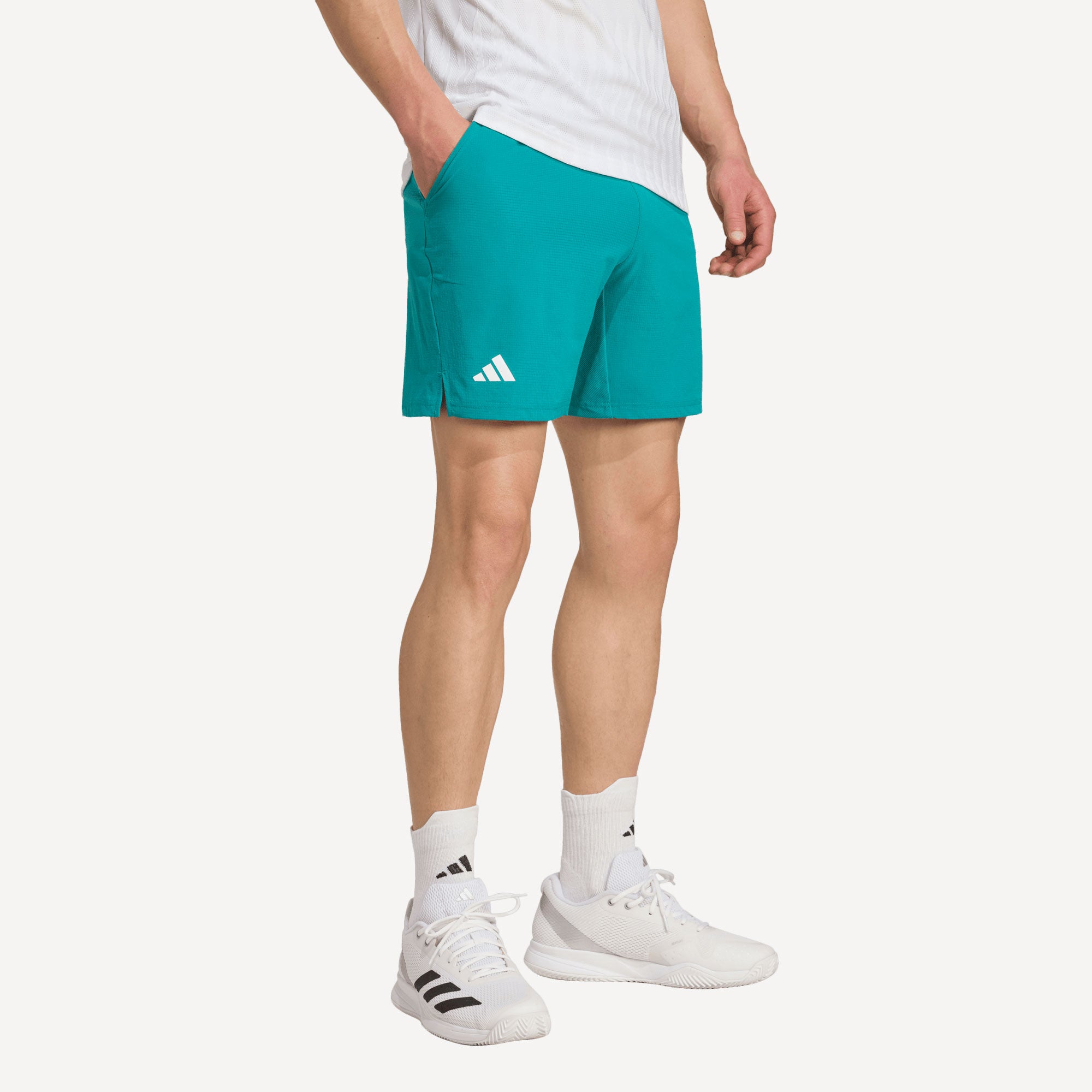 adidas Gameset Men's Ergo 7-Inch Tennis Shorts - Green (3)