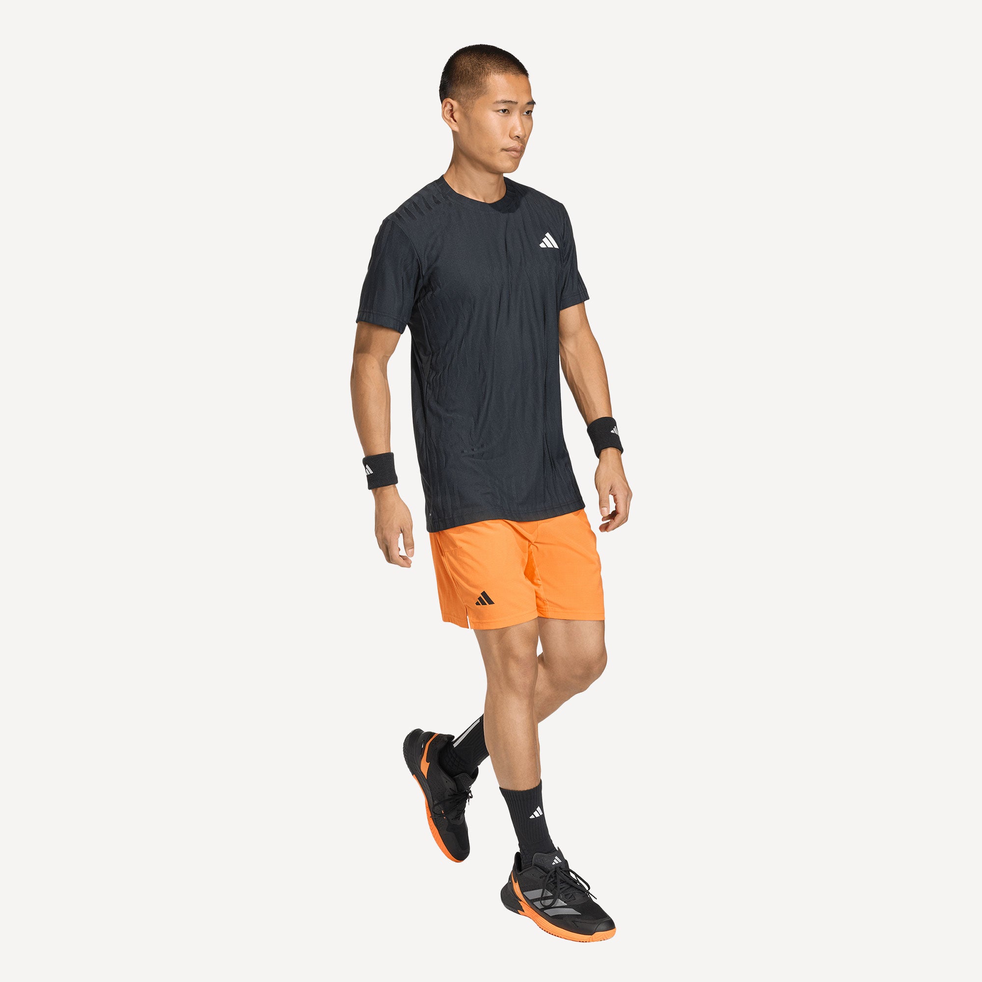 adidas Gameset Men's Ergo 7-Inch Tennis Shorts - Orange (3)
