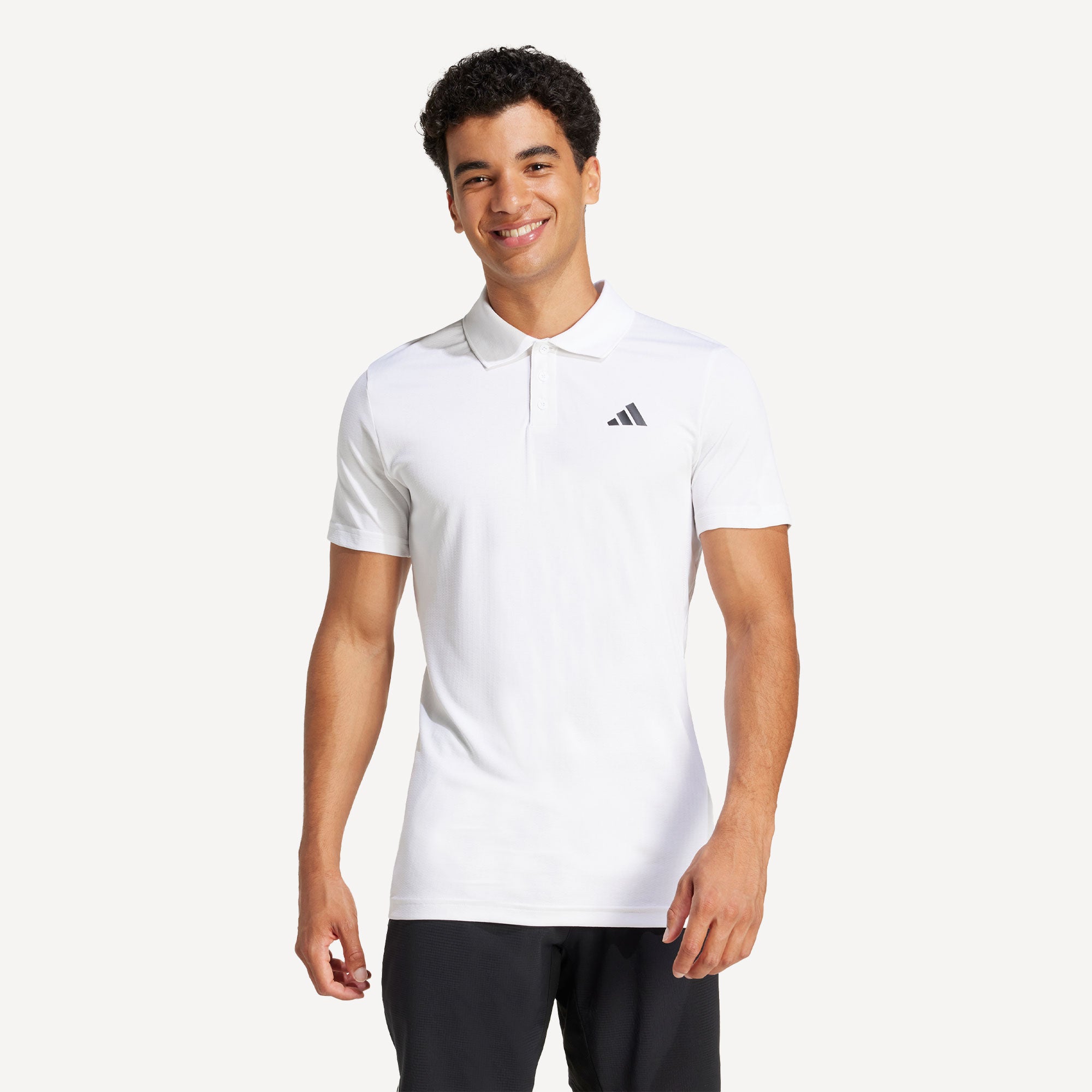 adidas Gameset Men's Freelift Tennis Polo - White (1)