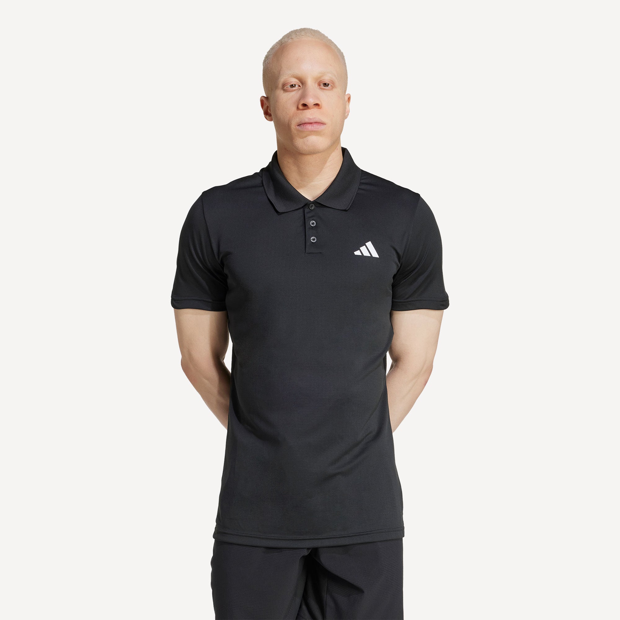 adidas Gameset Men's Freelift Tennis Polo - Black (1)