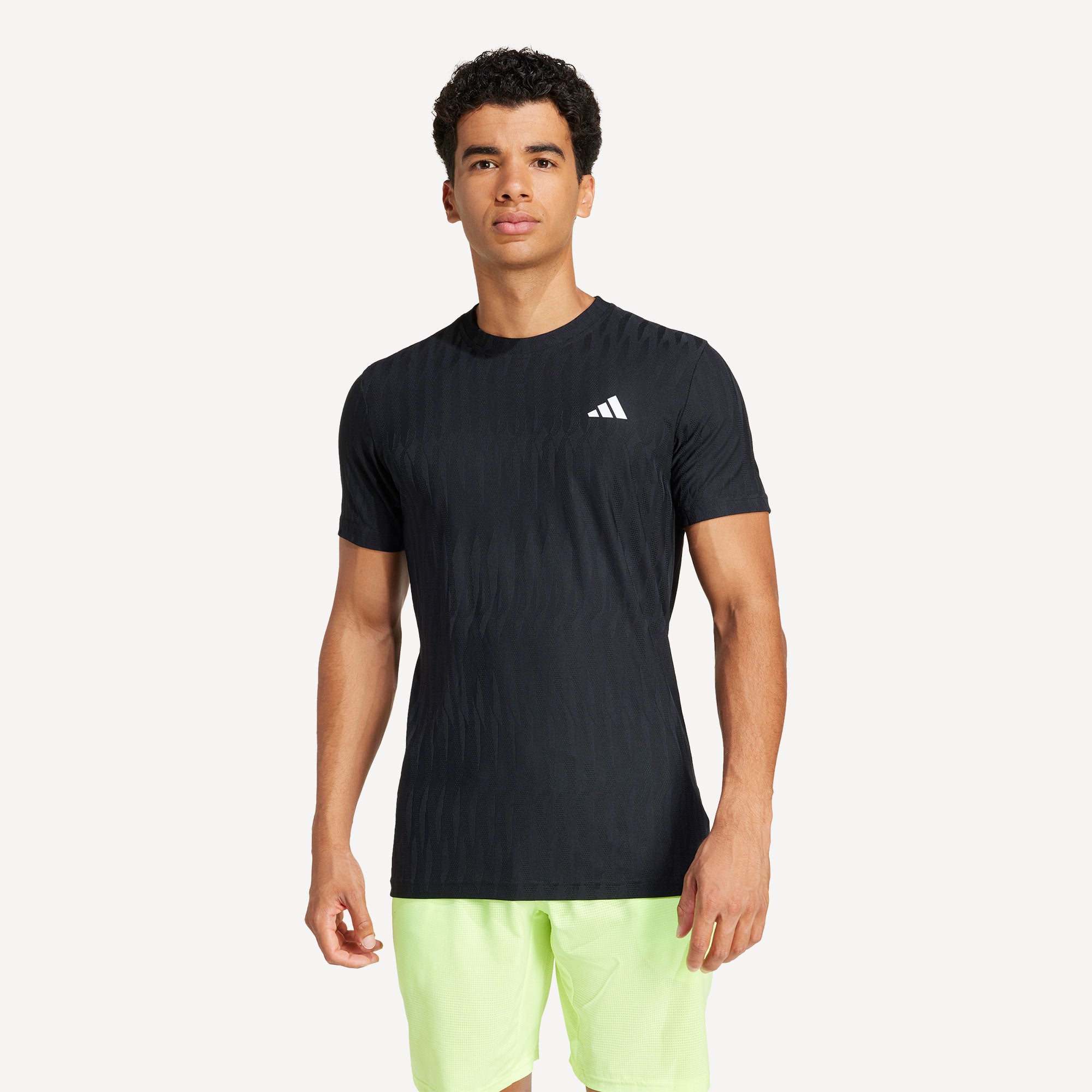 adidas Gameset Men's Freelift Tennis Shirt - Black (1)