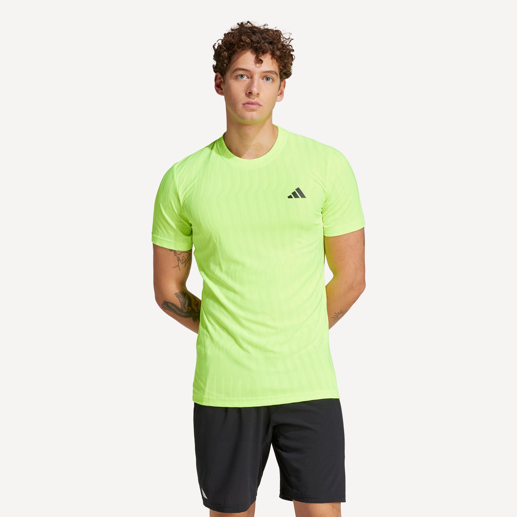 adidas Gameset Men's Freelift Tennis Shirt - Green (1)