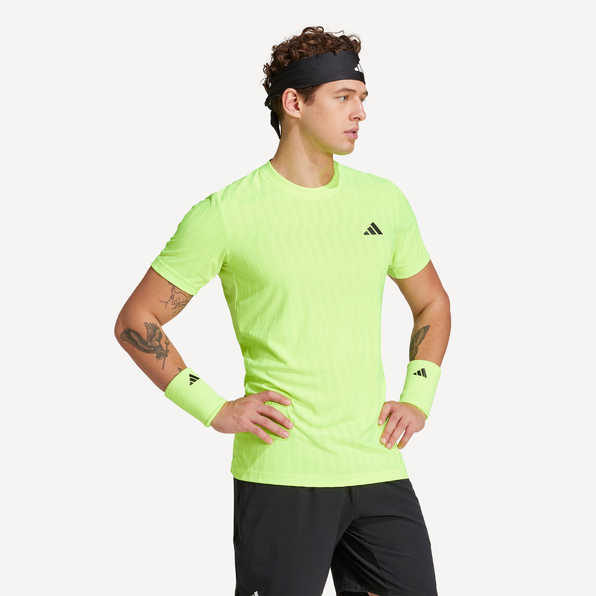 adidas Gameset Men's Freelift Tennis Shirt - Green (3)
