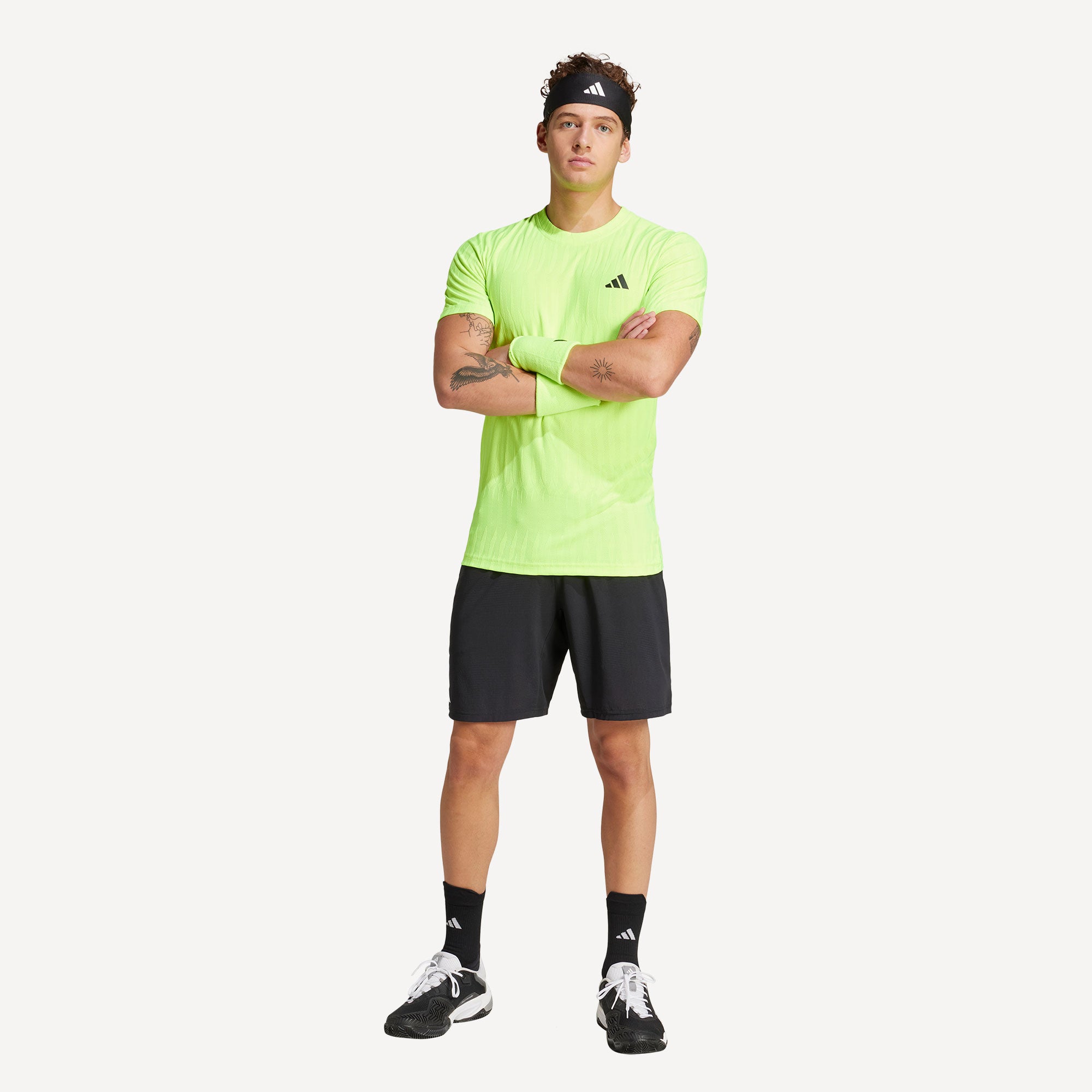 adidas Gameset Men's Freelift Tennis Shirt - Green (4)