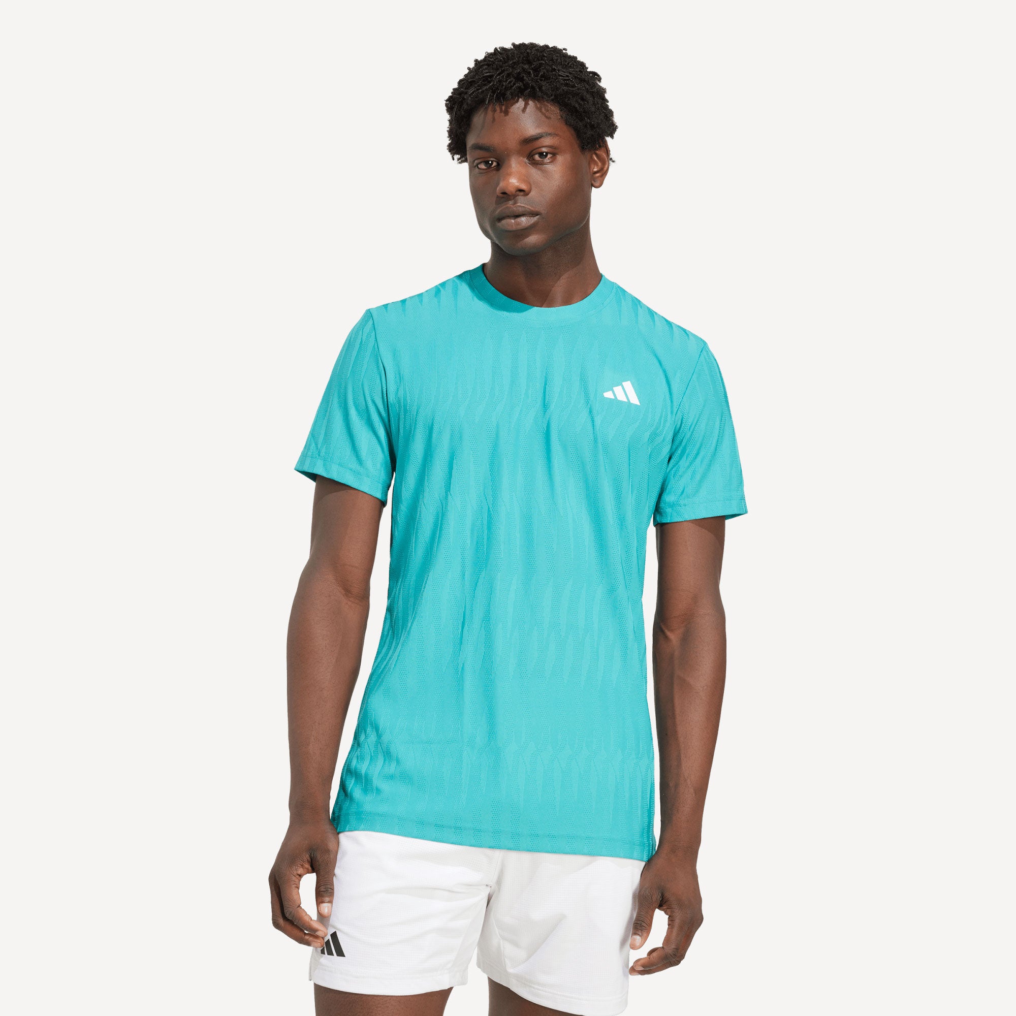 adidas Gameset Men's Freelift Tennis Shirt - Green (1)