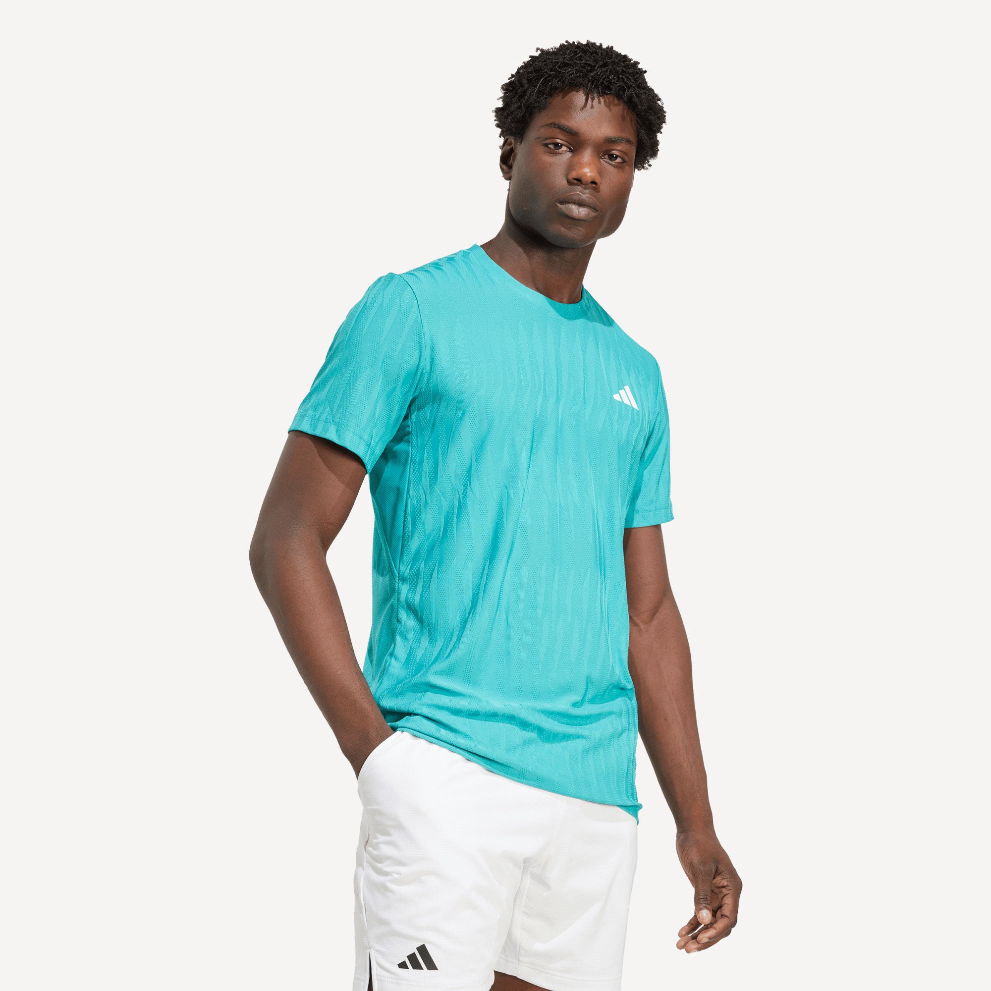 adidas Gameset Men's Freelift Tennis Shirt - Green (3)