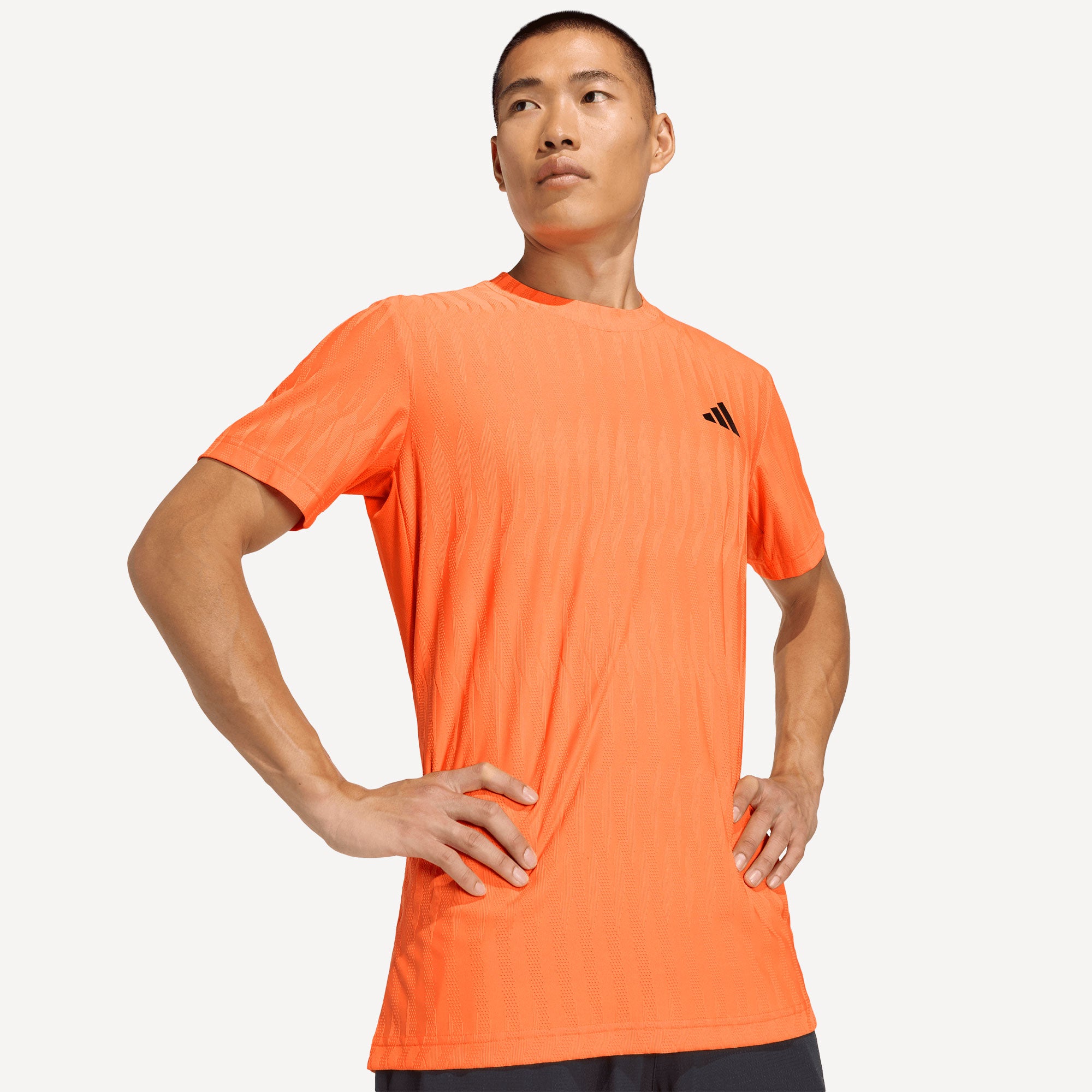 adidas Gameset Men's Freelift Tennis Shirt - Orange (5)