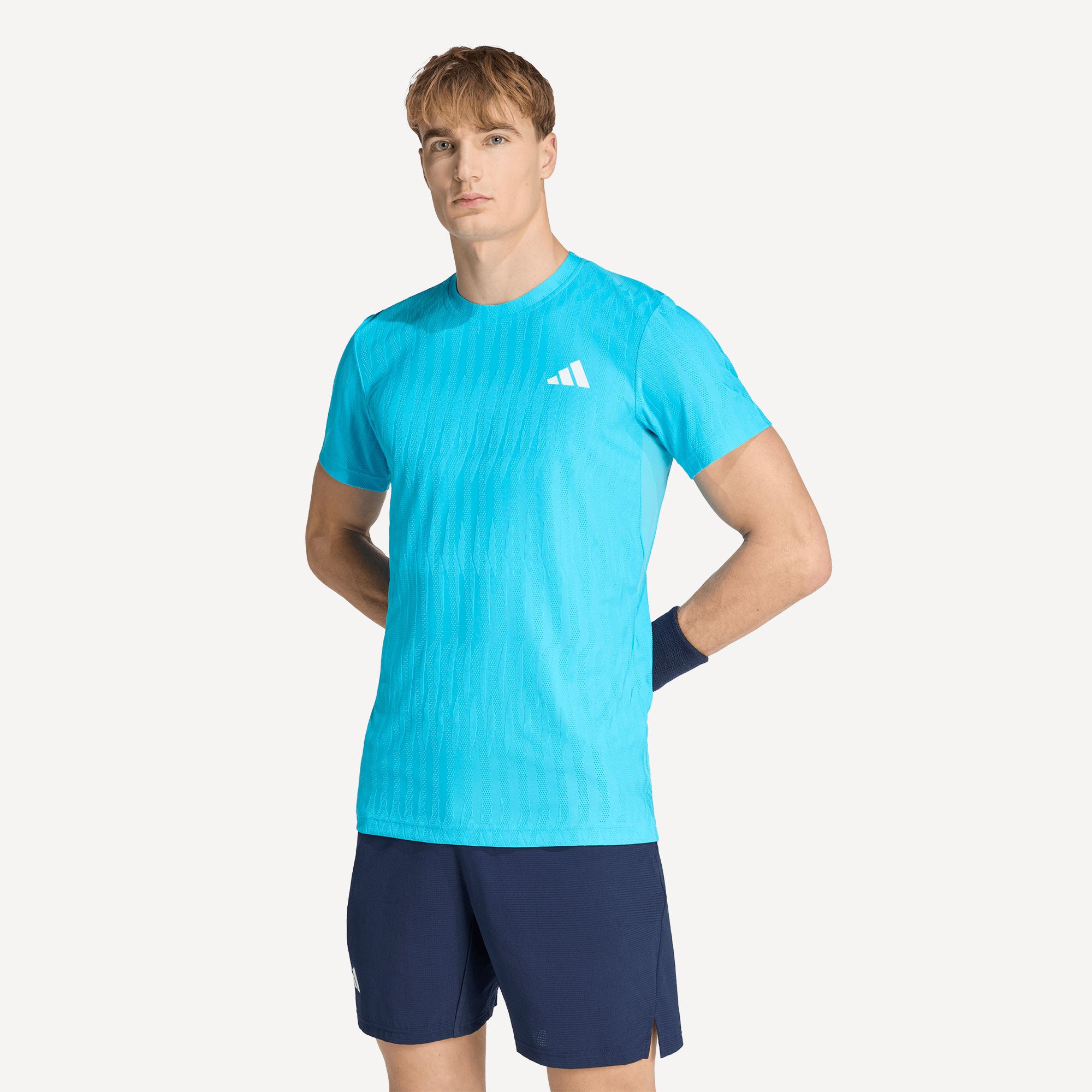 adidas Gameset Men's Freelift Tennis Shirt - Blue (1)