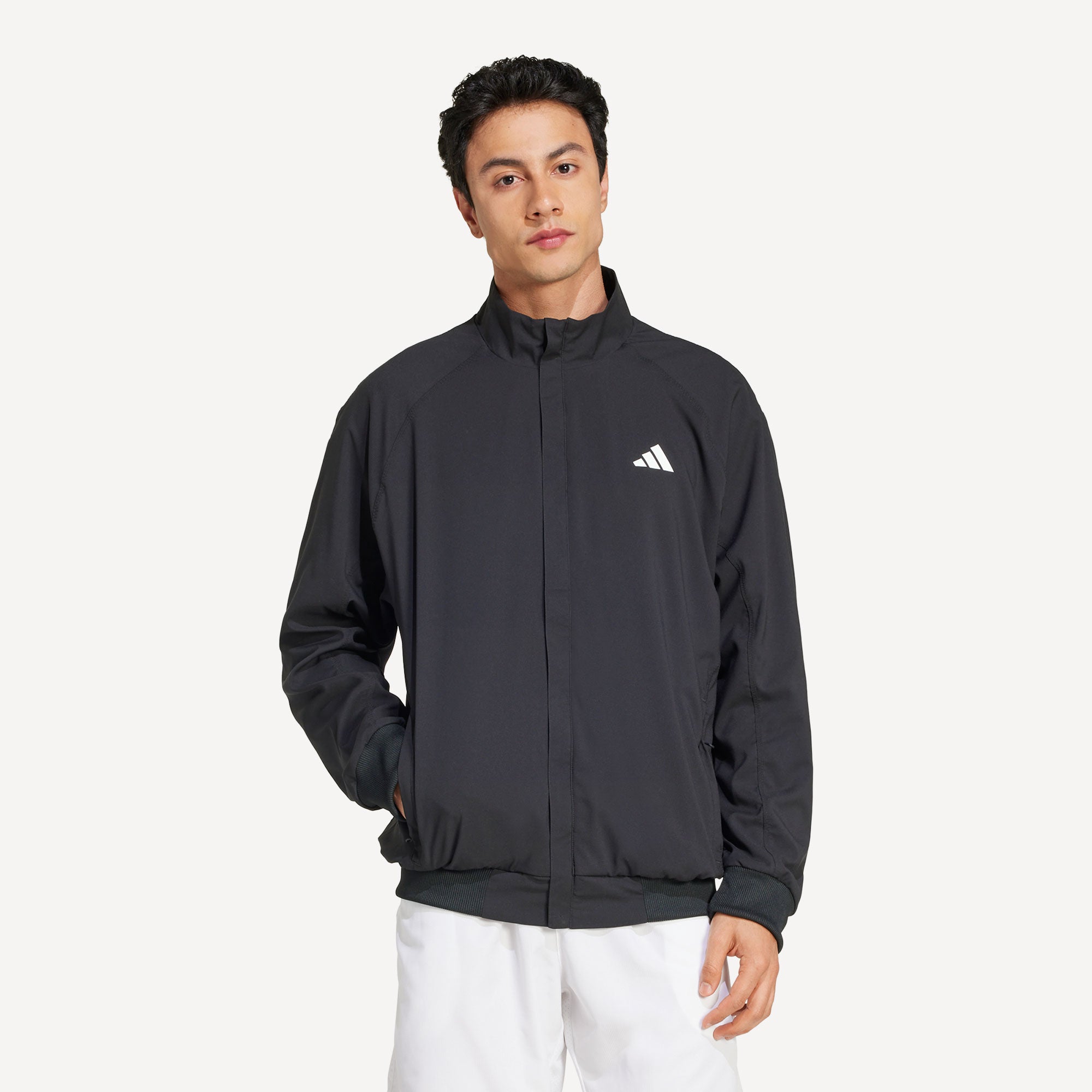 adidas Gameset Men's Walk On Tennis Jacket - Black (1)