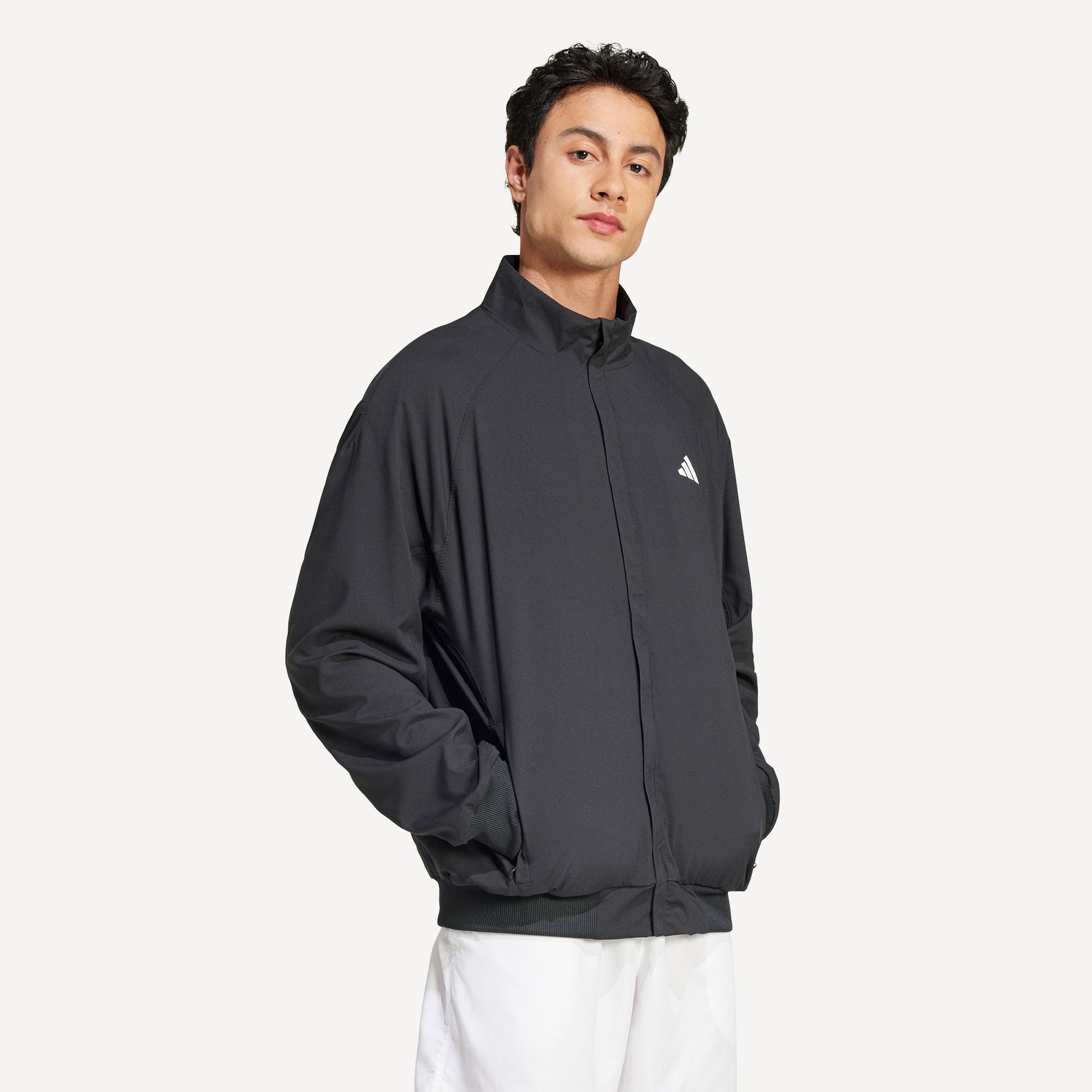 adidas Gameset Men's Walk On Tennis Jacket - Black (3)