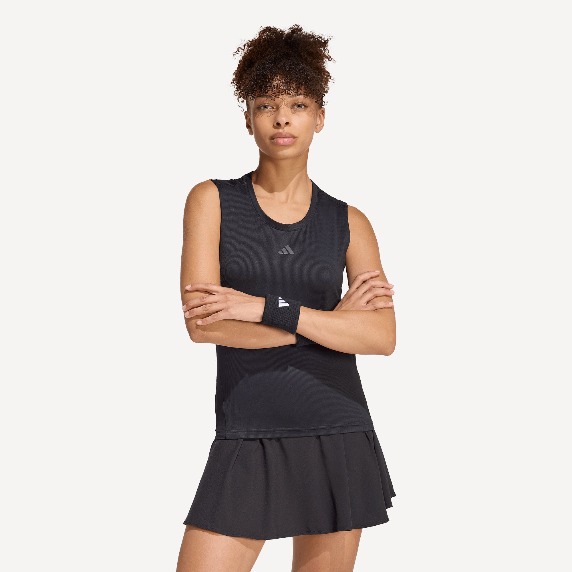 adidas Gameset Women's Match Tennis Tank - Black (1)