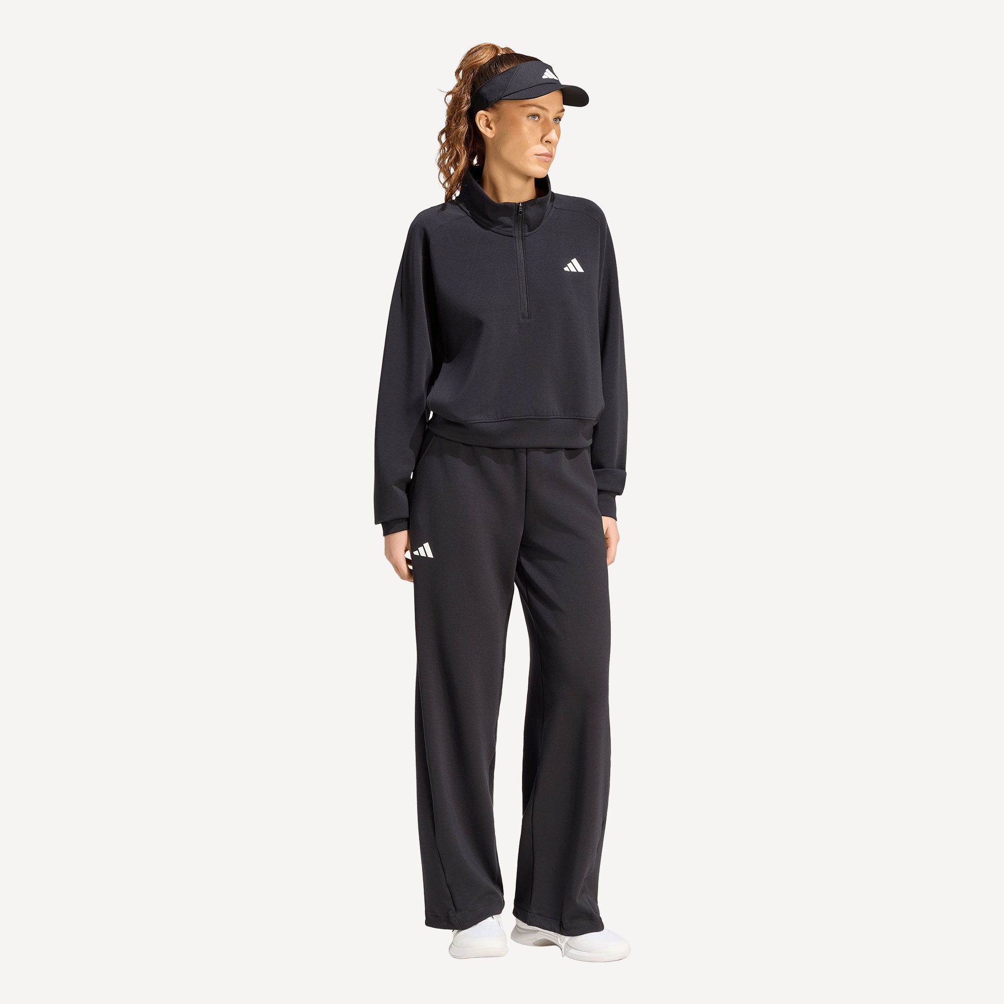 adidas Gameset Women's Wide Leg Tennis Pants - Black (3)