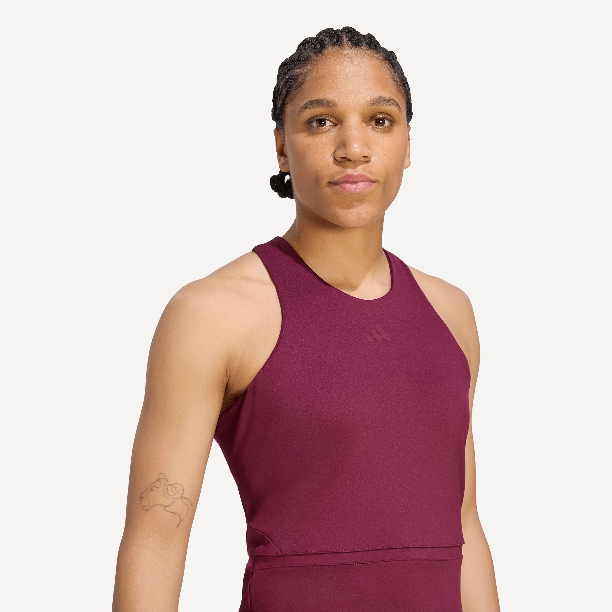 adidas Gameset Women's Y Midi Tennis Tank - Red (4)