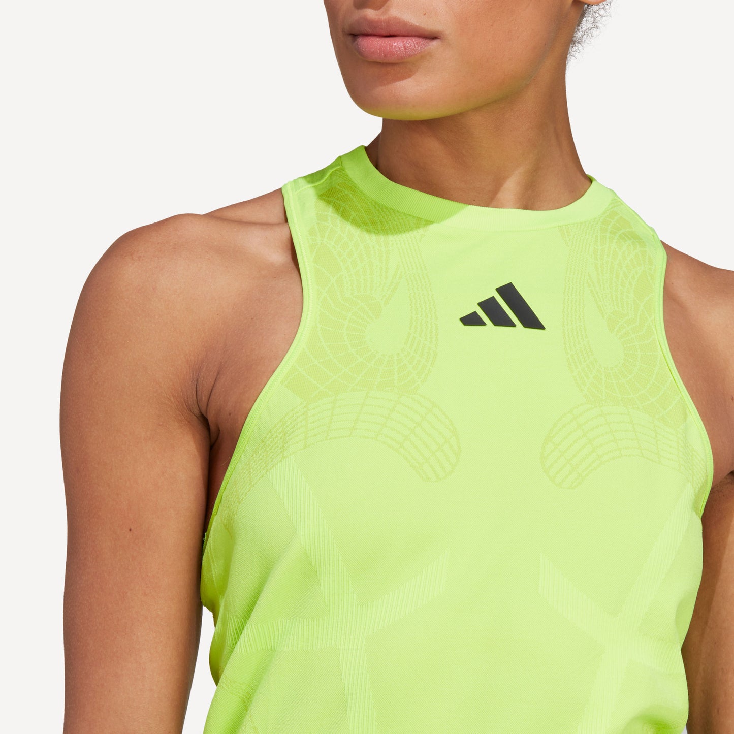 adidas London Pro Women's Seamless Y Tennis Tank Yellow (4)