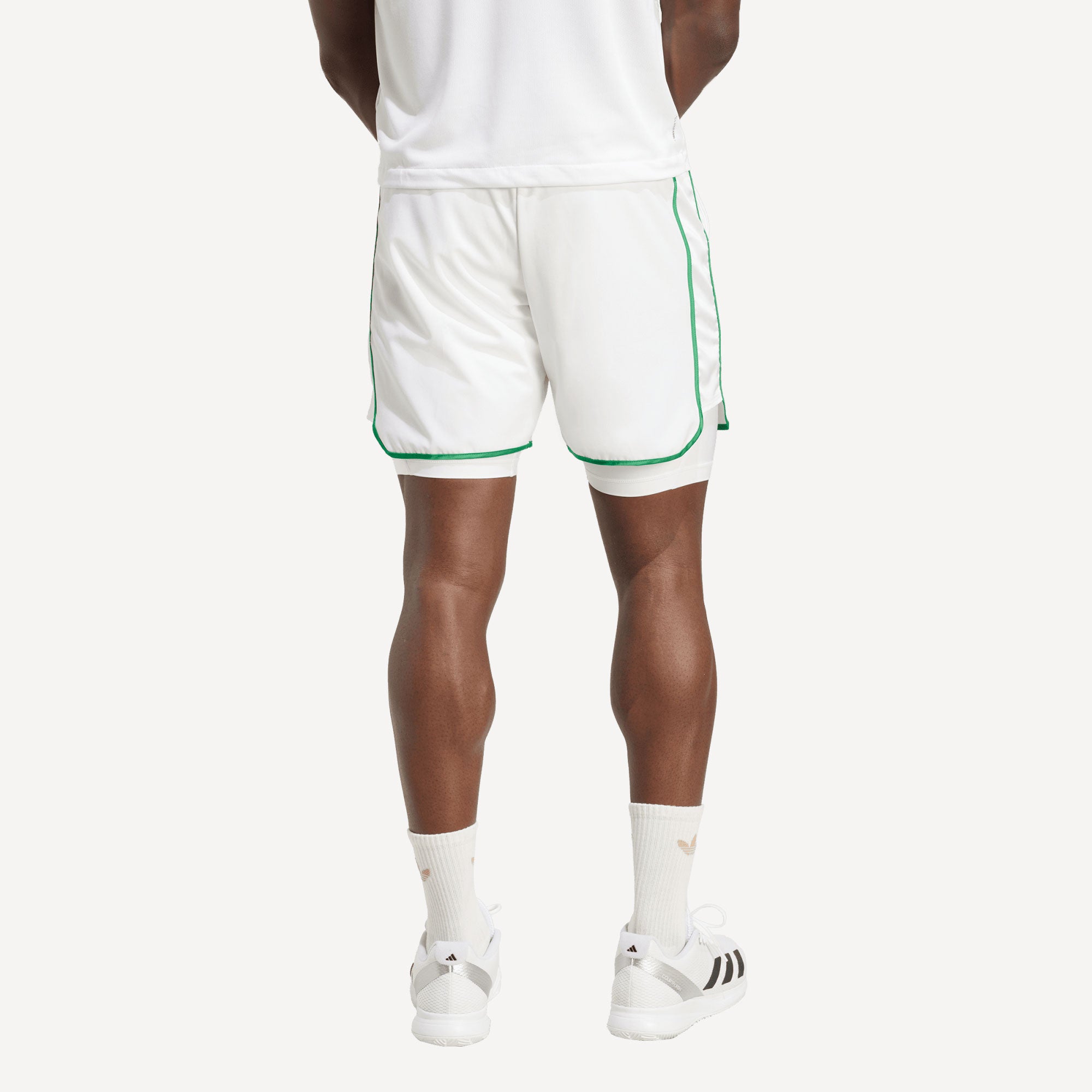 adidas Originals Pro London Men's 7-Inch Tennis Shorts and Inner Shorts Set - White (2)