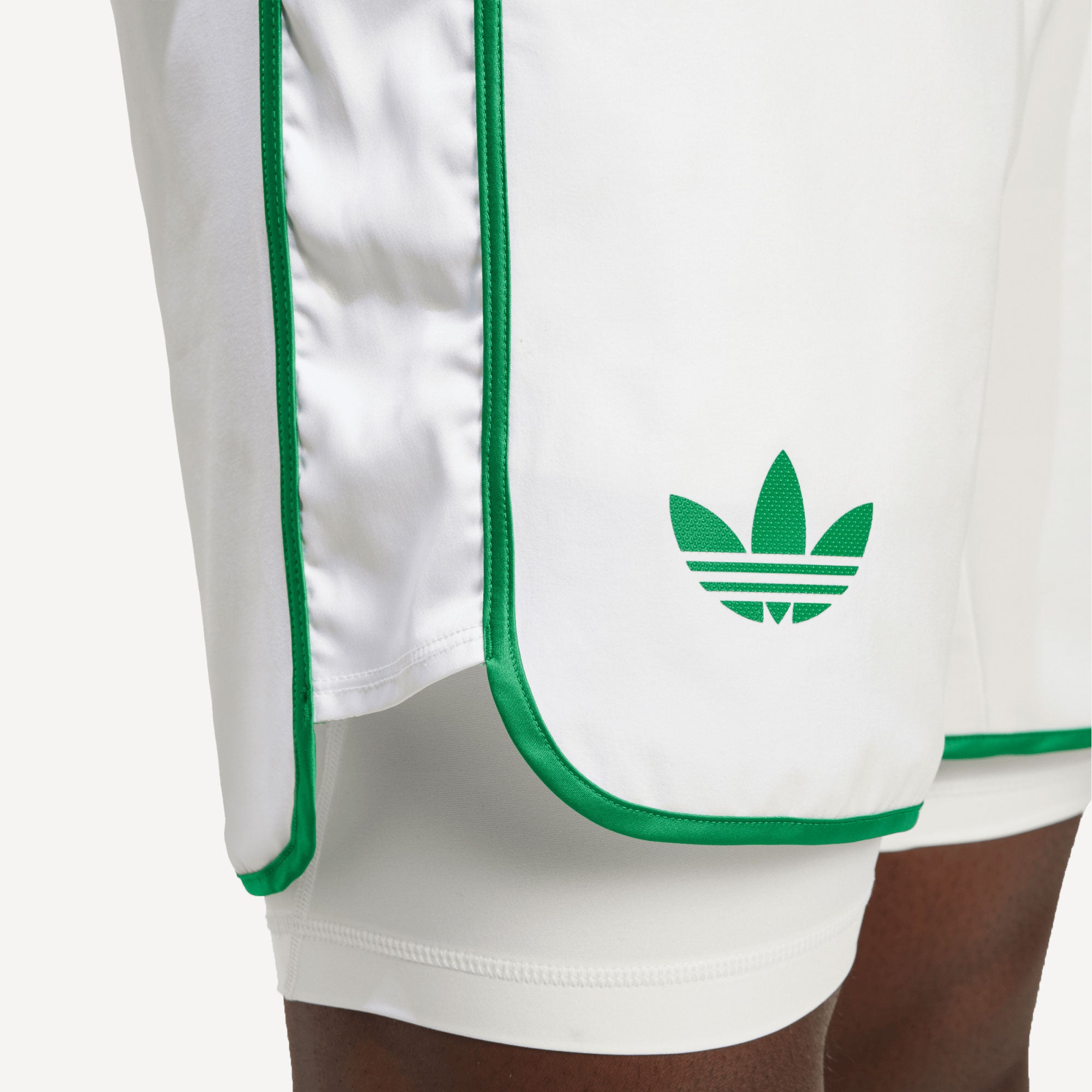 adidas Originals Pro London Men's 7-Inch Tennis Shorts and Inner Shorts Set - White (5)