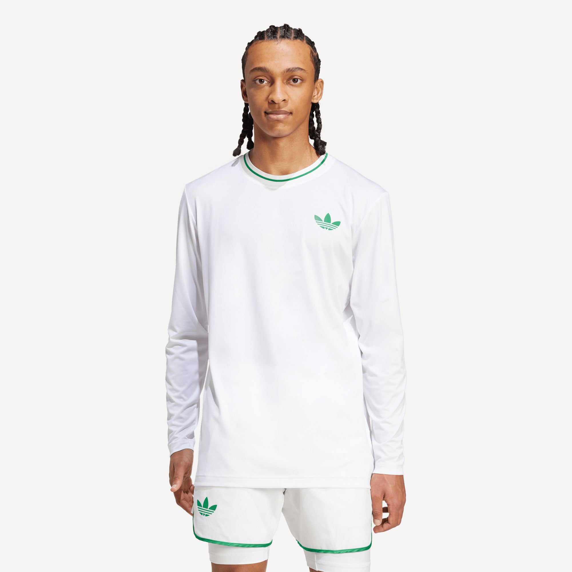 adidas Originals Pro London Men's Long Sleeve Tennis Shirt - White (1)