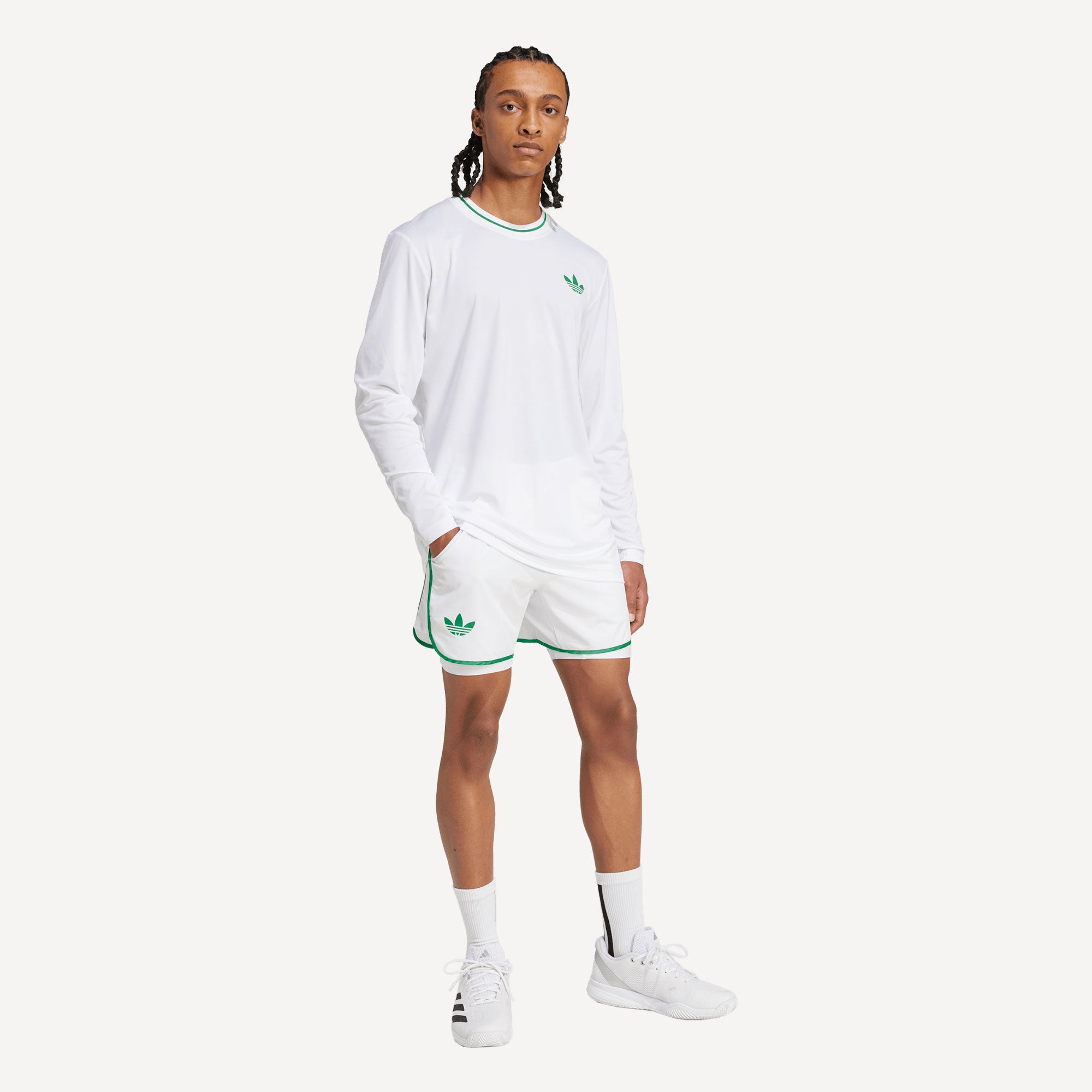 adidas Originals Pro London Men's Long Sleeve Tennis Shirt - White (3)