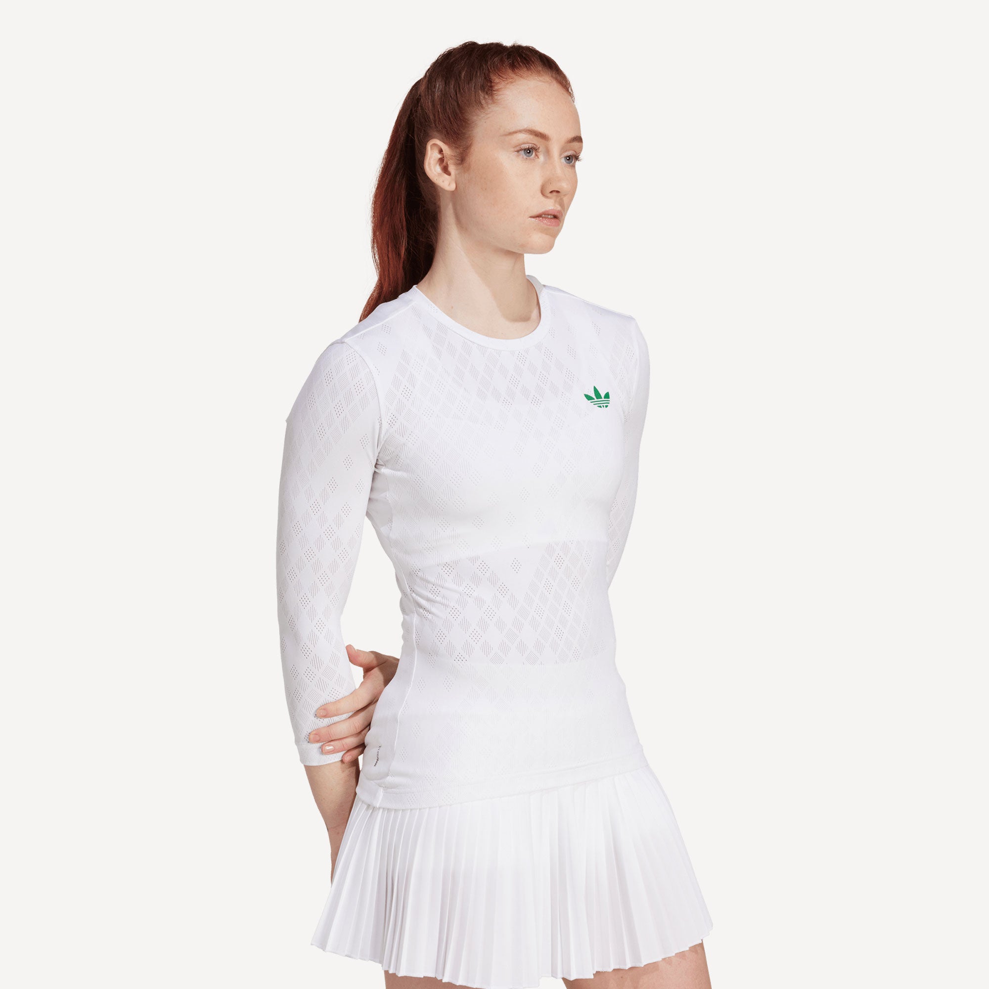 adidas Originals Pro London Women's 3/4 Sleeve Tennis Shirt - White (2)