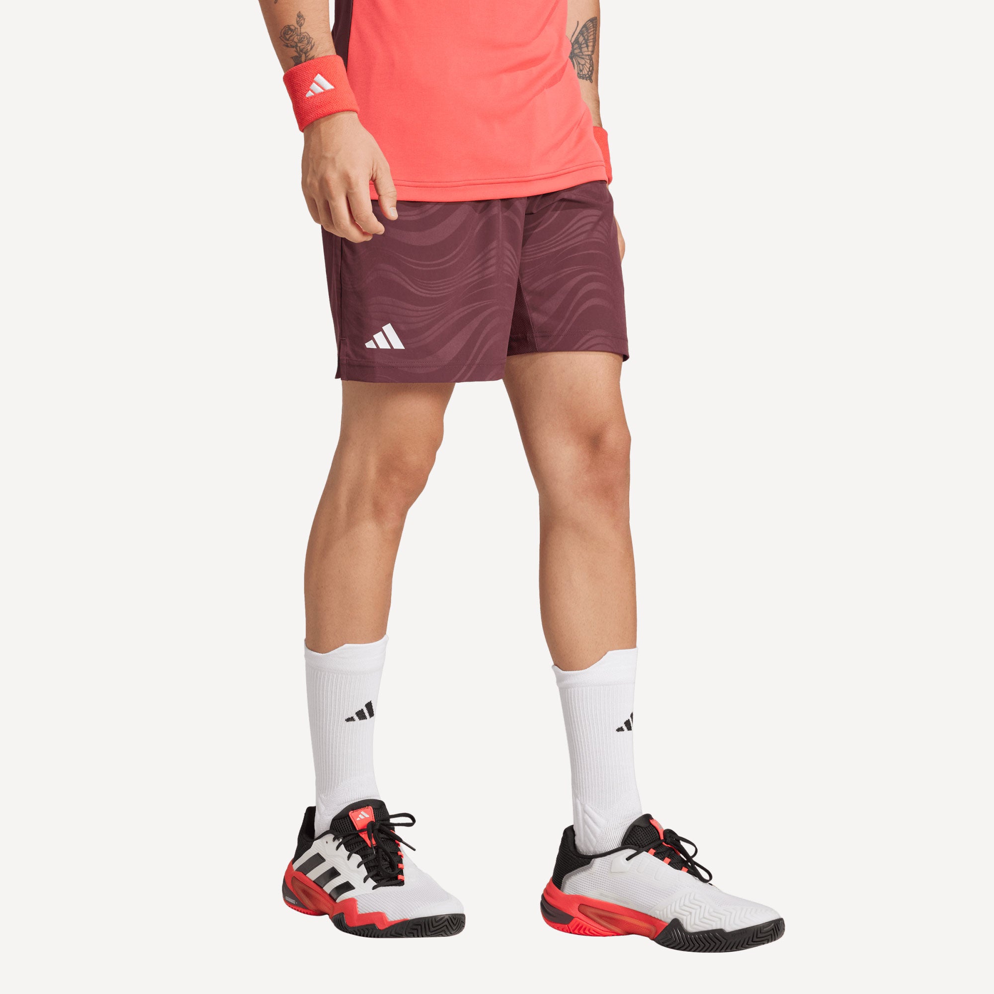 adidas Pro Melbourne Men's Ergo 7-Inch Tennis Shorts - Red (3)