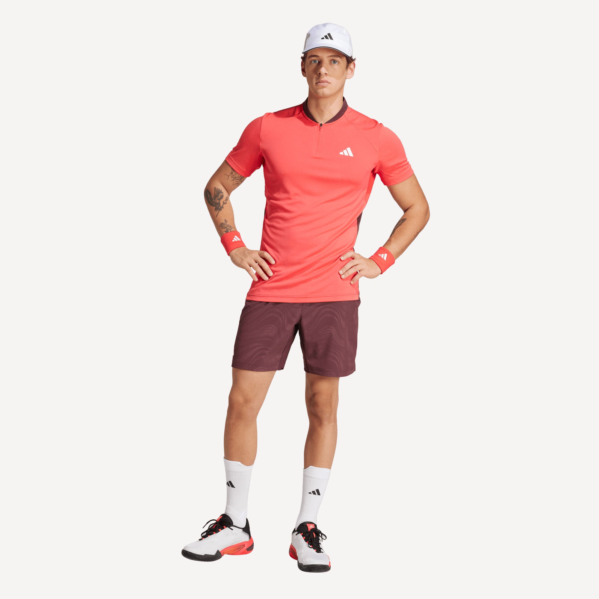 adidas Pro Melbourne Men's Ergo 7-Inch Tennis Shorts - Red (4)