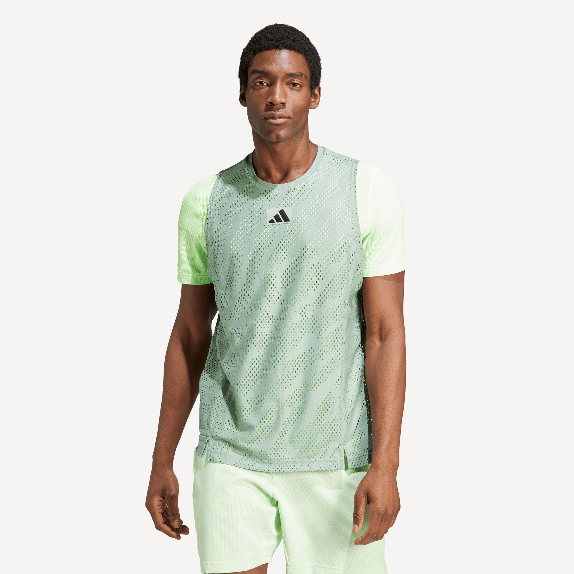adidas Pro Melbourne Men's Layering Tennis Shirt - Green (1)