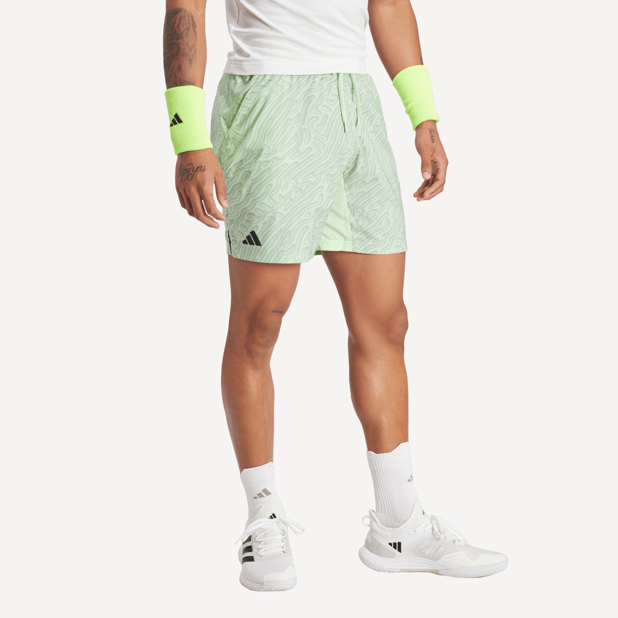 adidas Pro Melbourne Men's Printed 7-Inch Tennis Shorts - Green (3)