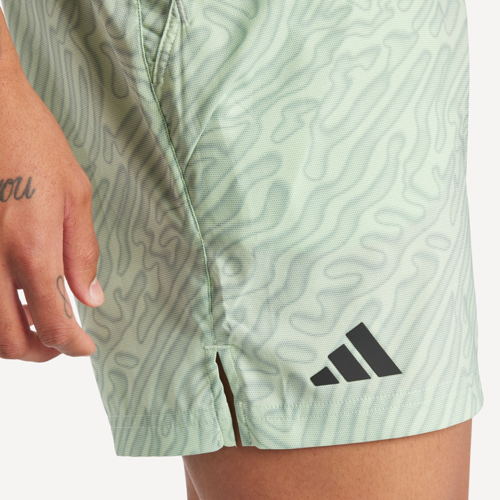 adidas Pro Melbourne Men's Printed 7-Inch Tennis Shorts - Green (5)