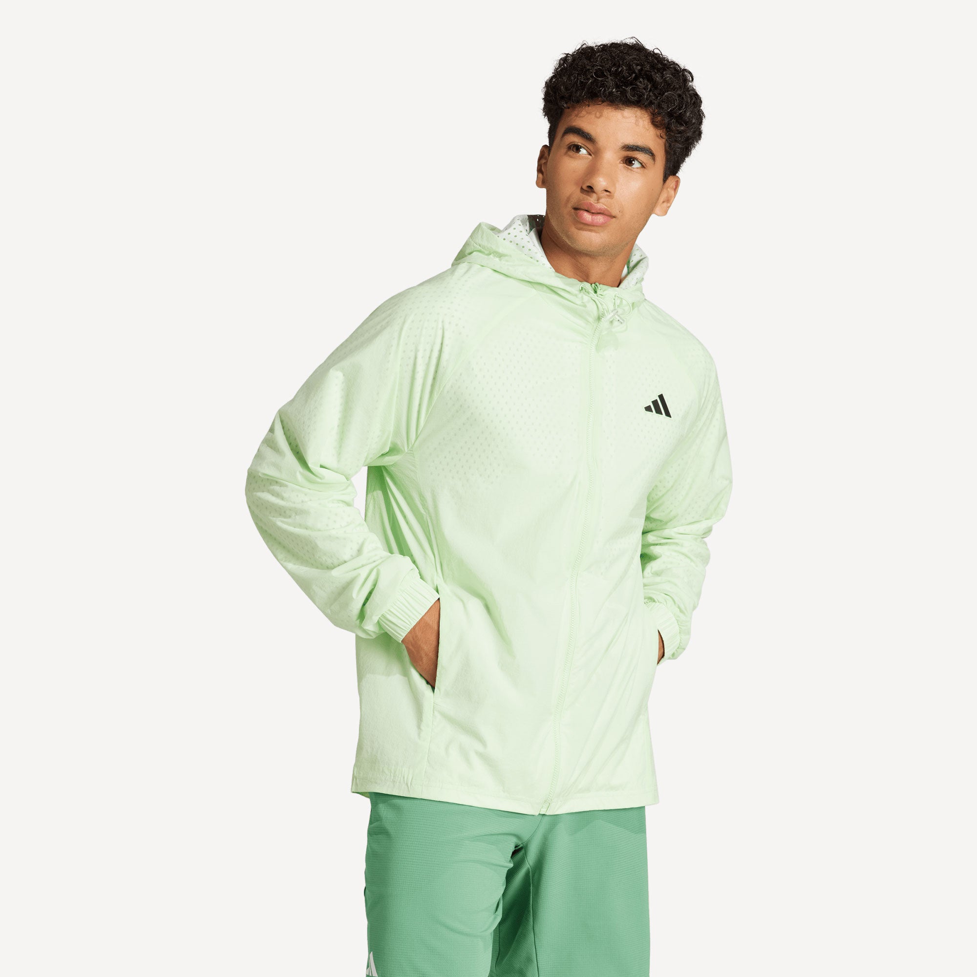 adidas Pro Melbourne Men's Tennis Jacket - Green (1)