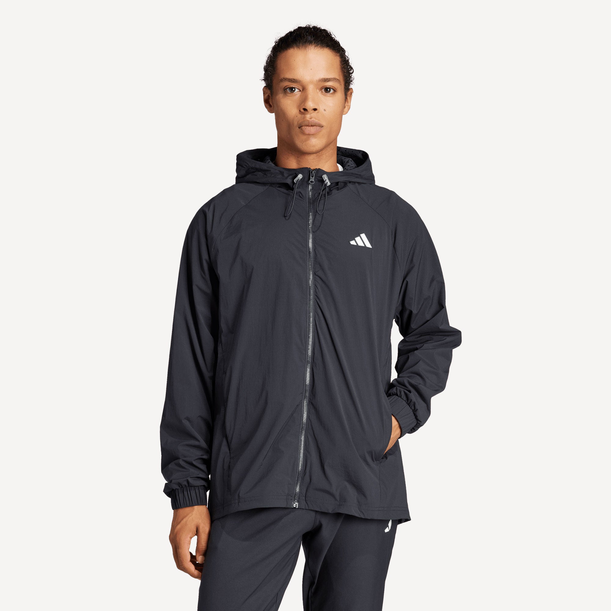 adidas Pro Melbourne Men's Tennis Jacket - Black (1)