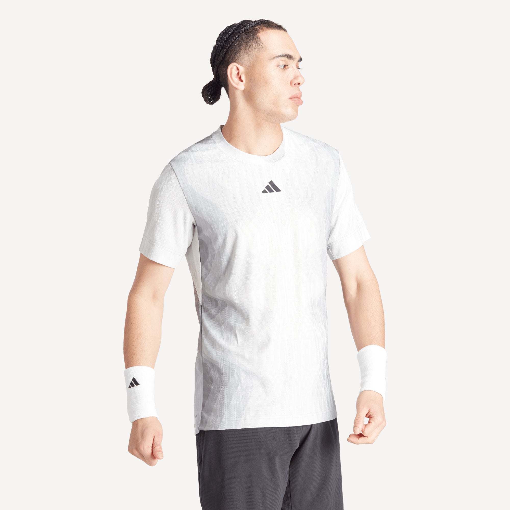 adidas Pro Melbourne Men's Tennis Shirt - Grey (3)