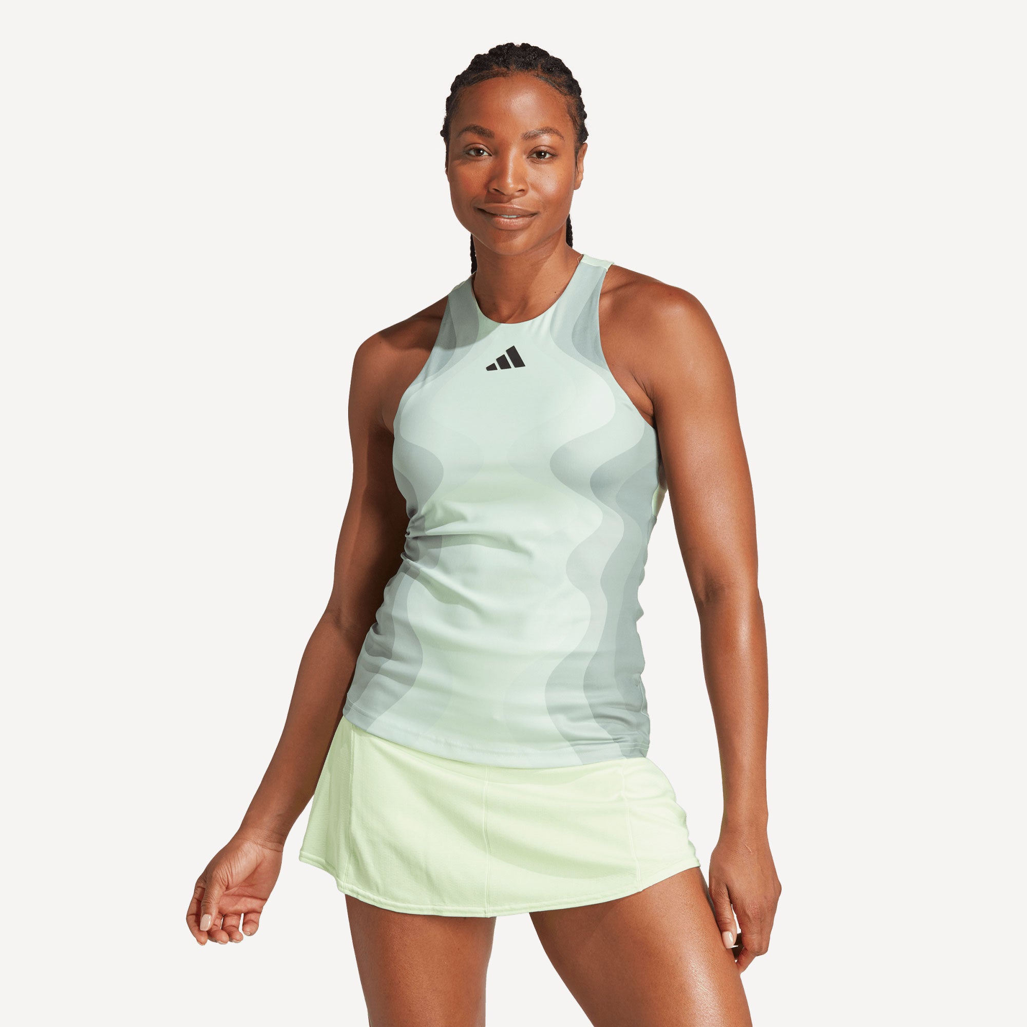 adidas Pro Melbourne Women's Y Tennis Tank - Green (1)