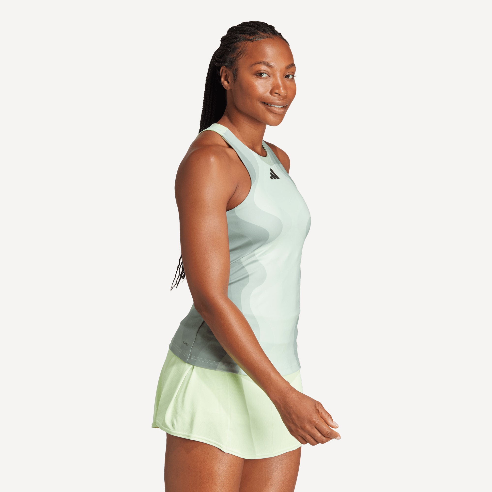 adidas Pro Melbourne Women's Y Tennis Tank - Green (3)