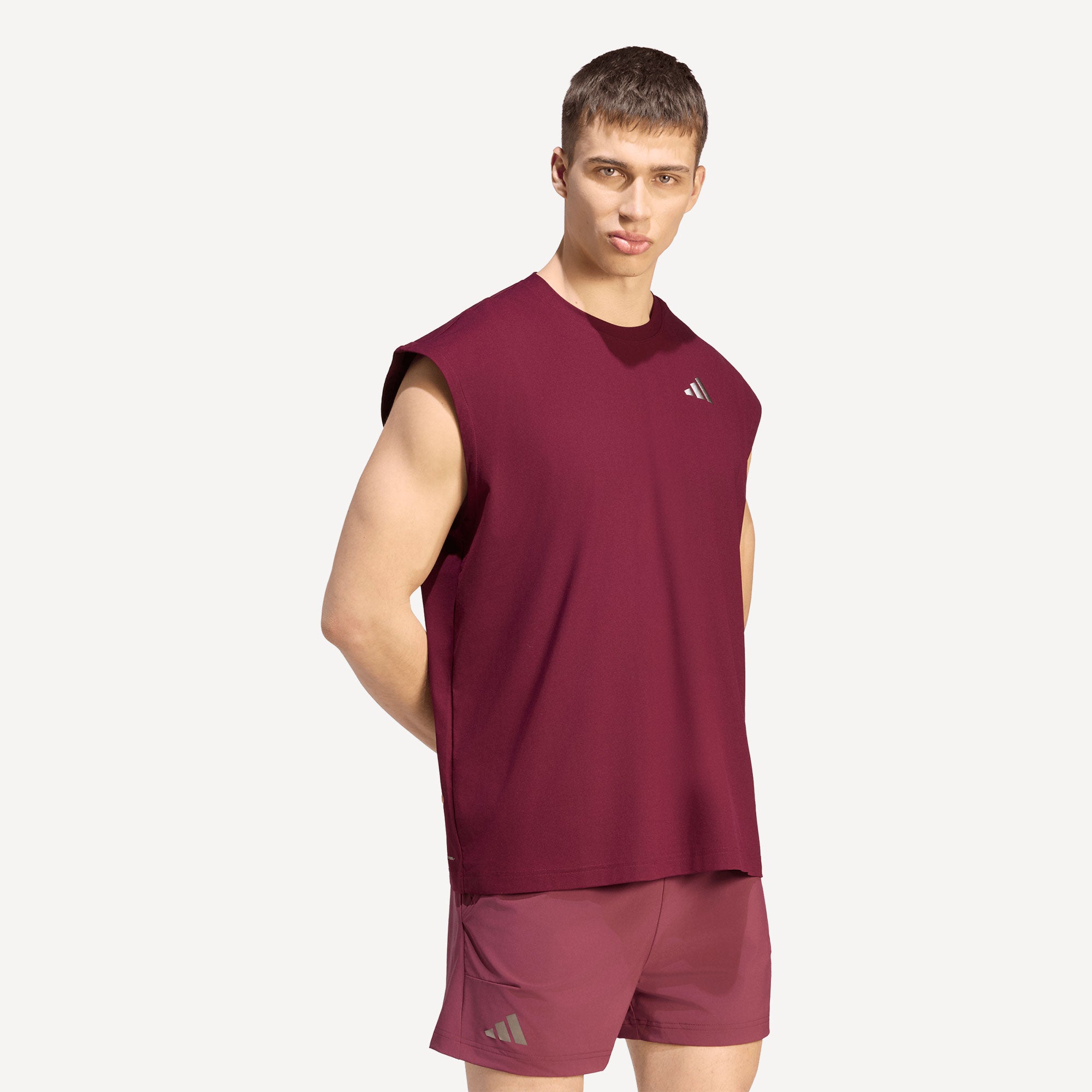 adidas Pro Men's Climacool+ Oversized Sleeveless Tennis Shirt - Red (1)