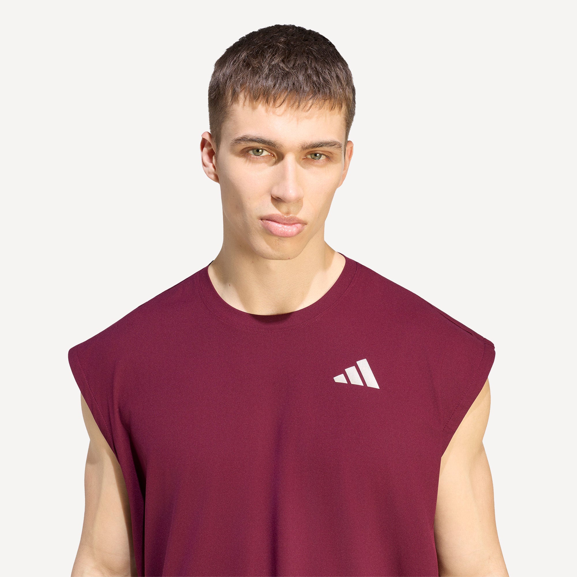 adidas Pro Men's Climacool+ Oversized Sleeveless Tennis Shirt - Red (2)