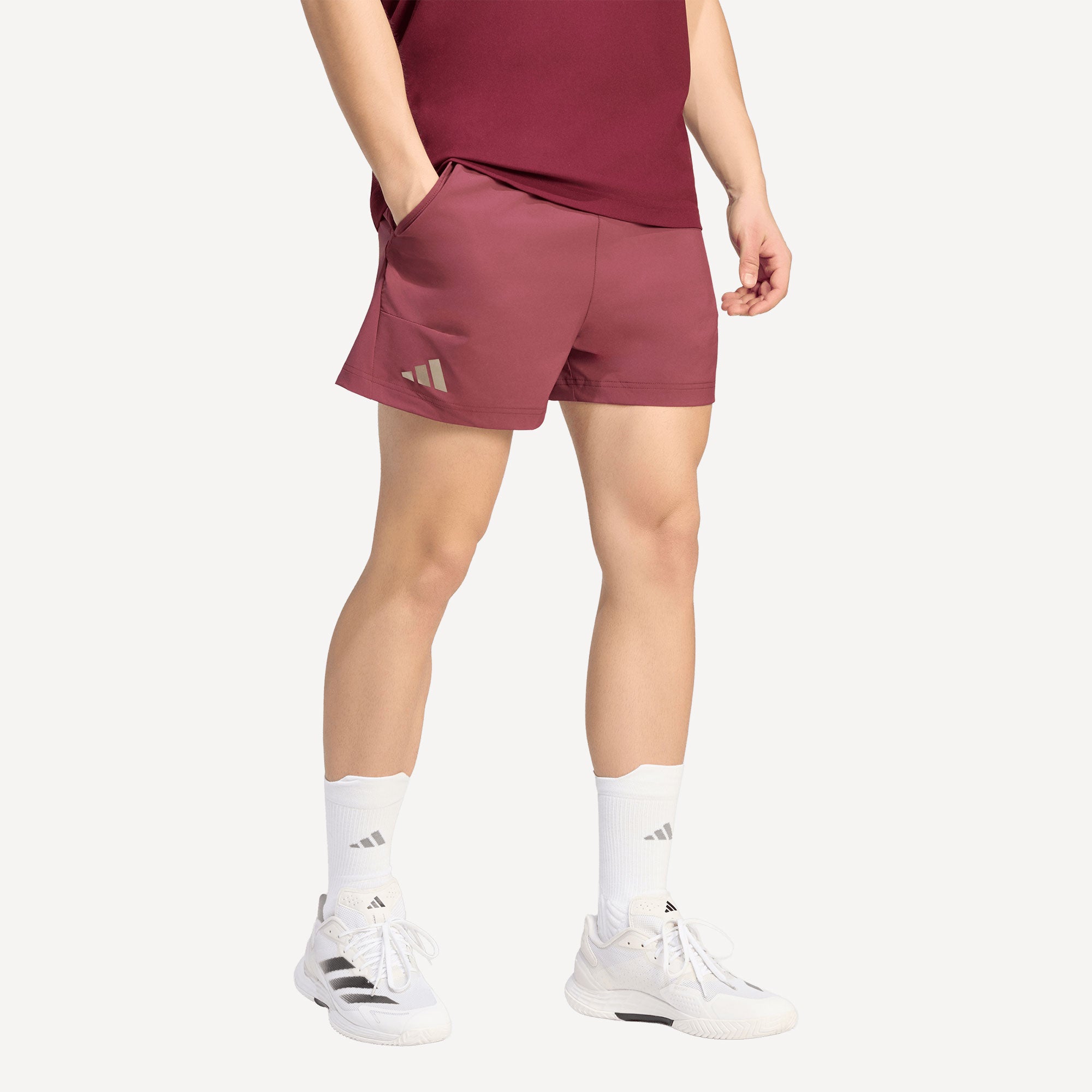 adidas Pro Men's Climacool Tennis Shorts and Tight Set - Red (1)