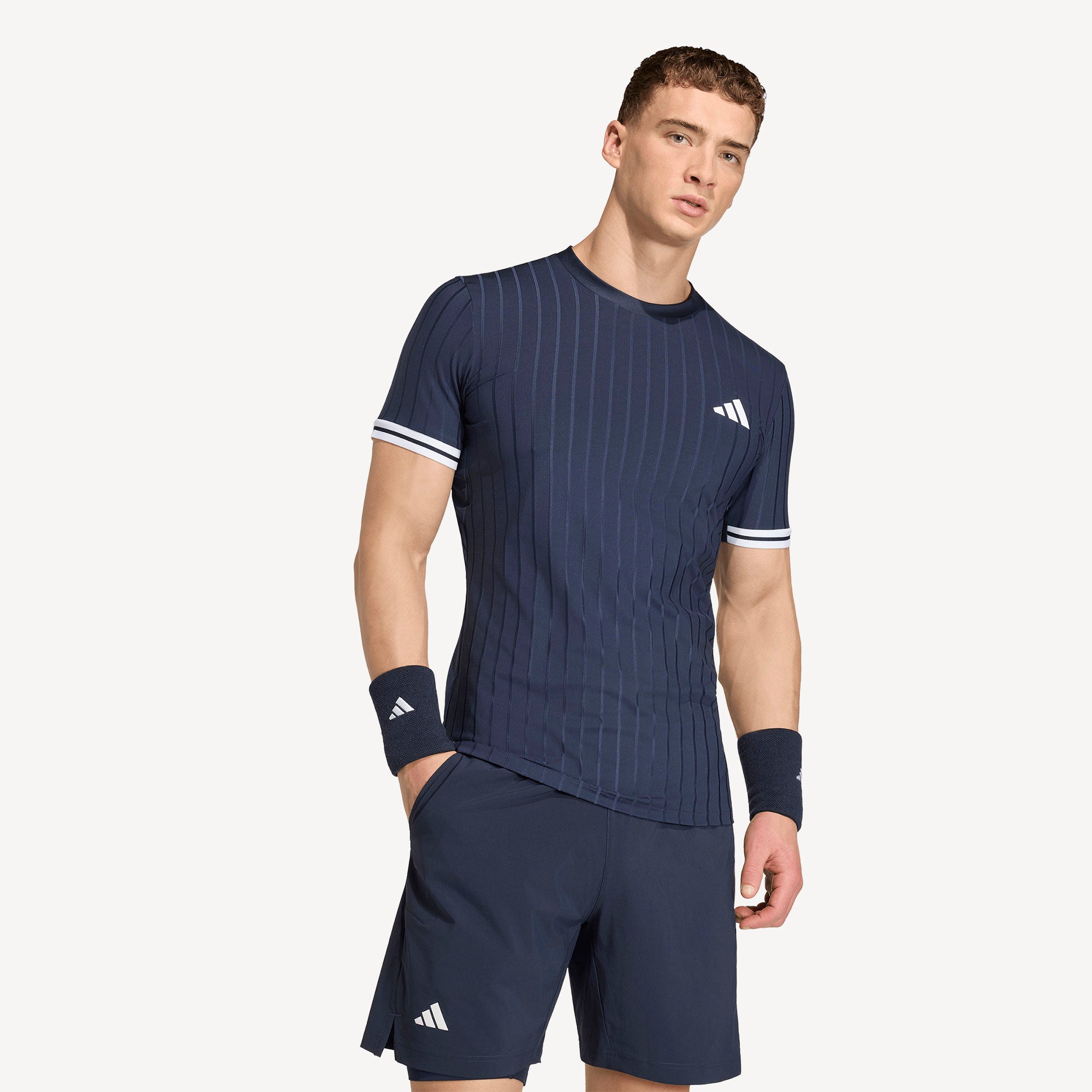 adidas Pro Men's Freelift Tennis Shirt - Dark Blue (1)