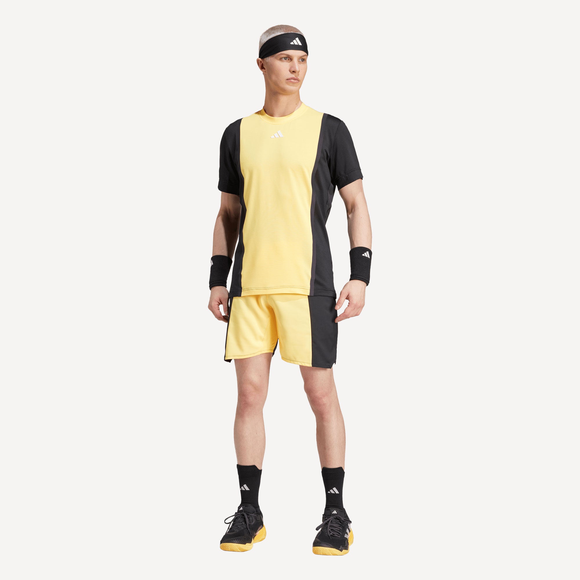 adidas Pro Paris Men's Rib Tennis Shirt - Orange (4)